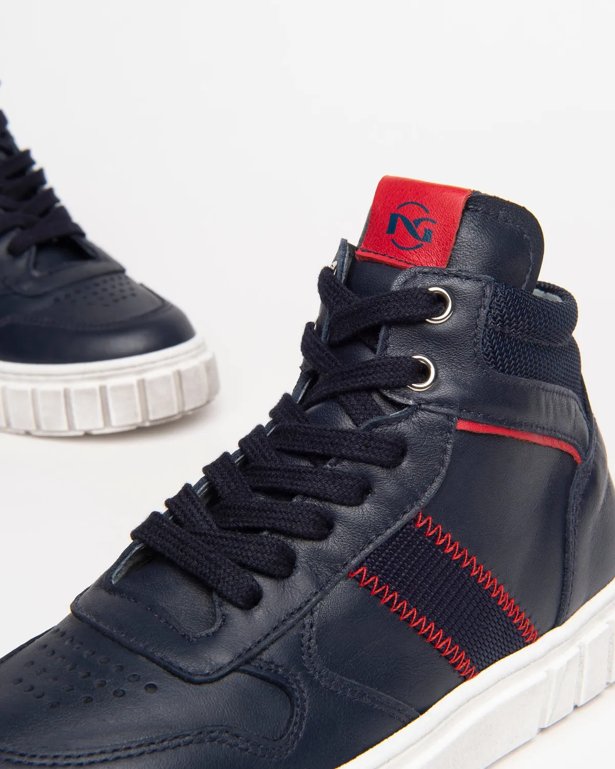 Sneakers băieți piele NeroGiardini cu fermoar