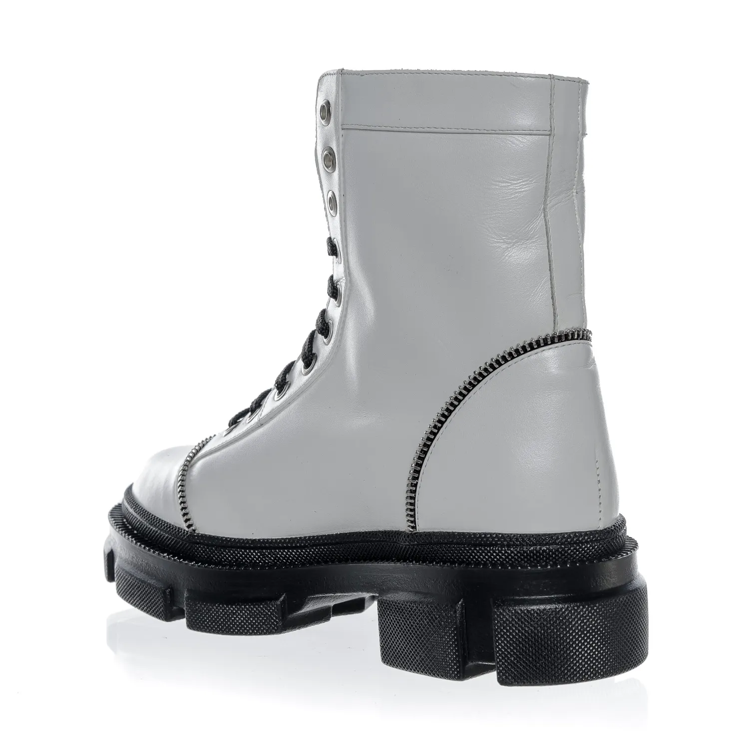 Catinca Shoes Alb Box BC31 AB bocanci dama piele naturala albi