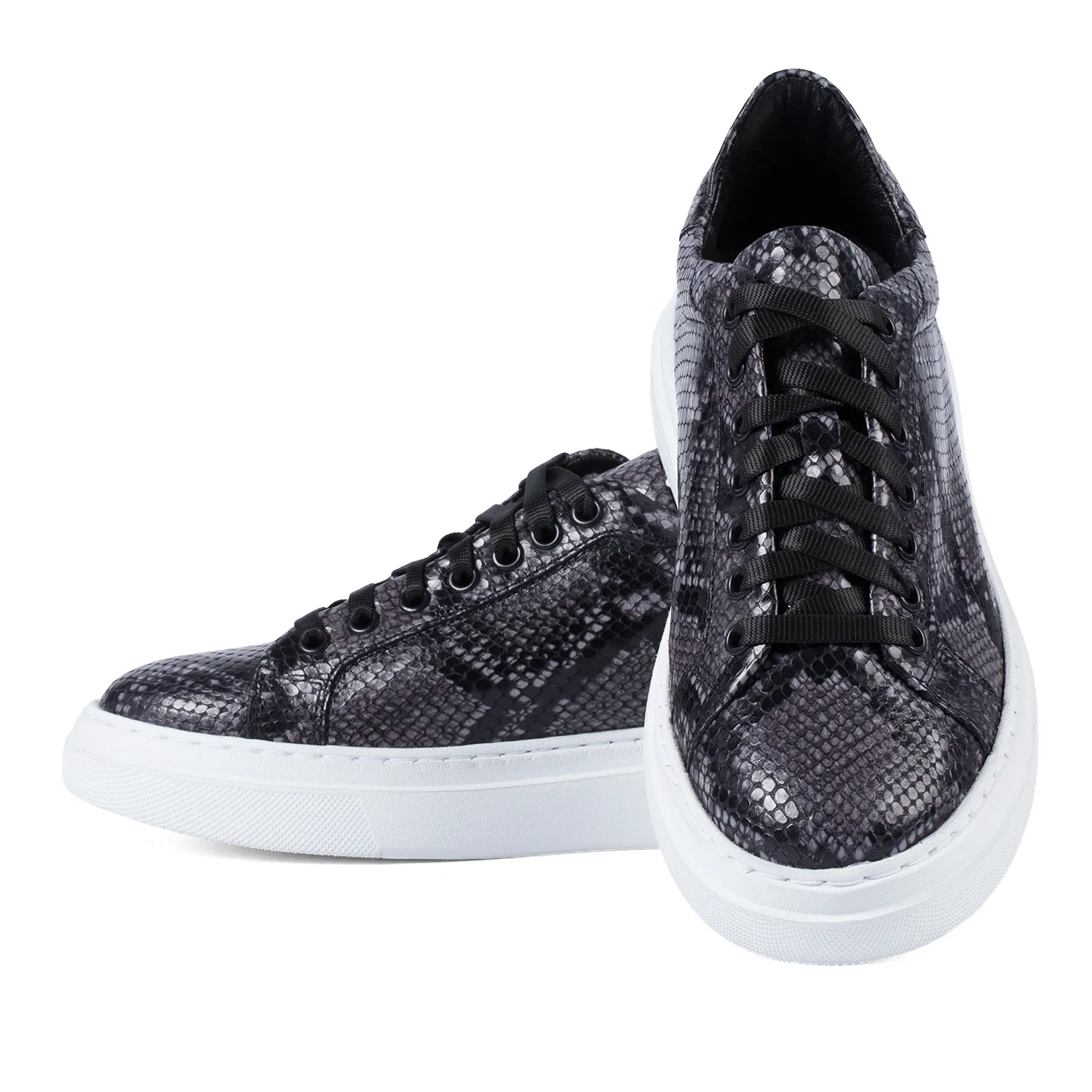 Lucas Shoes 510 Chile Croco sneakers gri piele