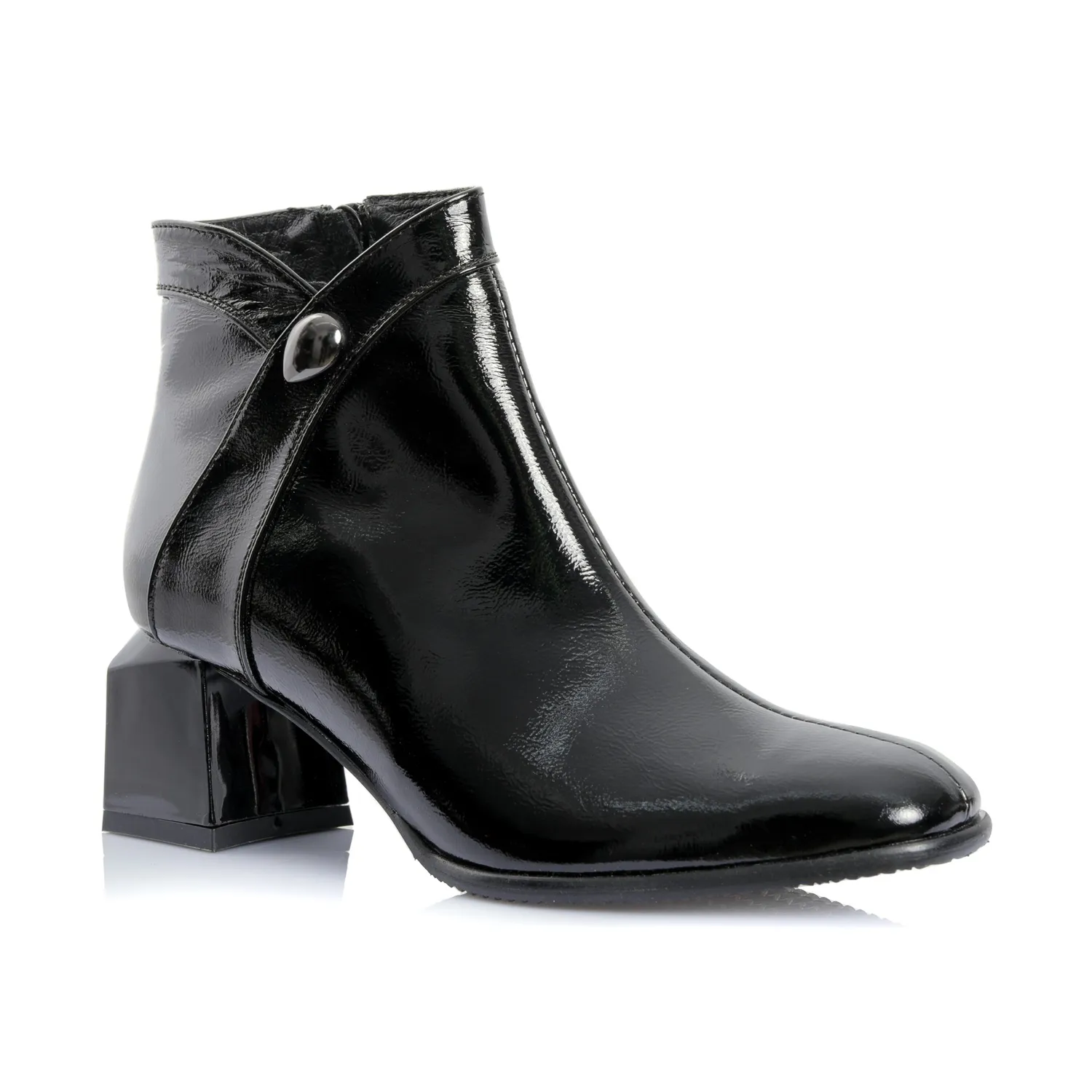 Catinca Shoes G442 NL ghete dama piele negru lac