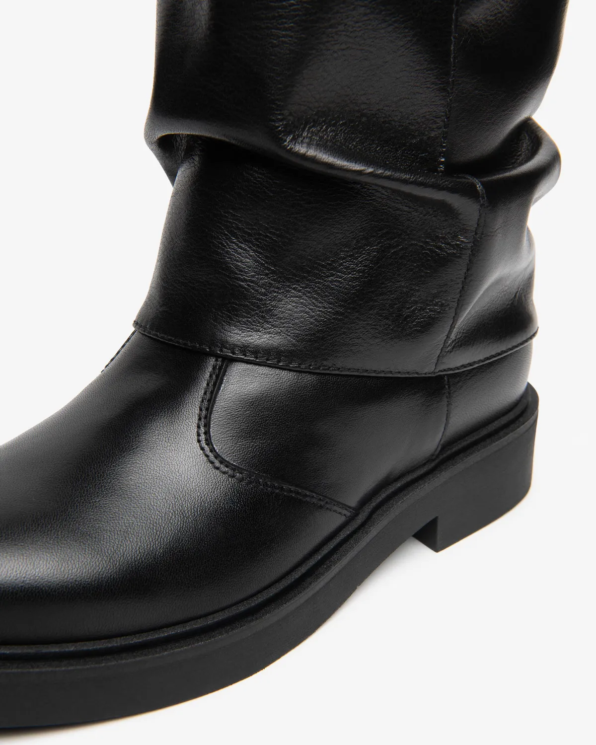 NeroGiardini cizme dama piele biker toc 35 mm