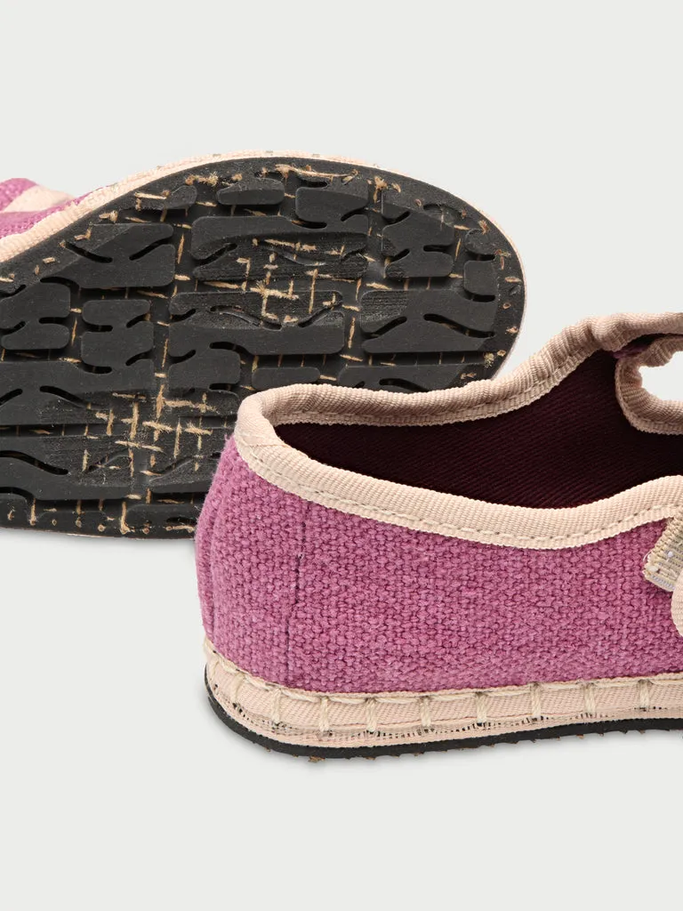 Flagelus Ariadna Kids pantofi Mary Jane roz in cu catarama