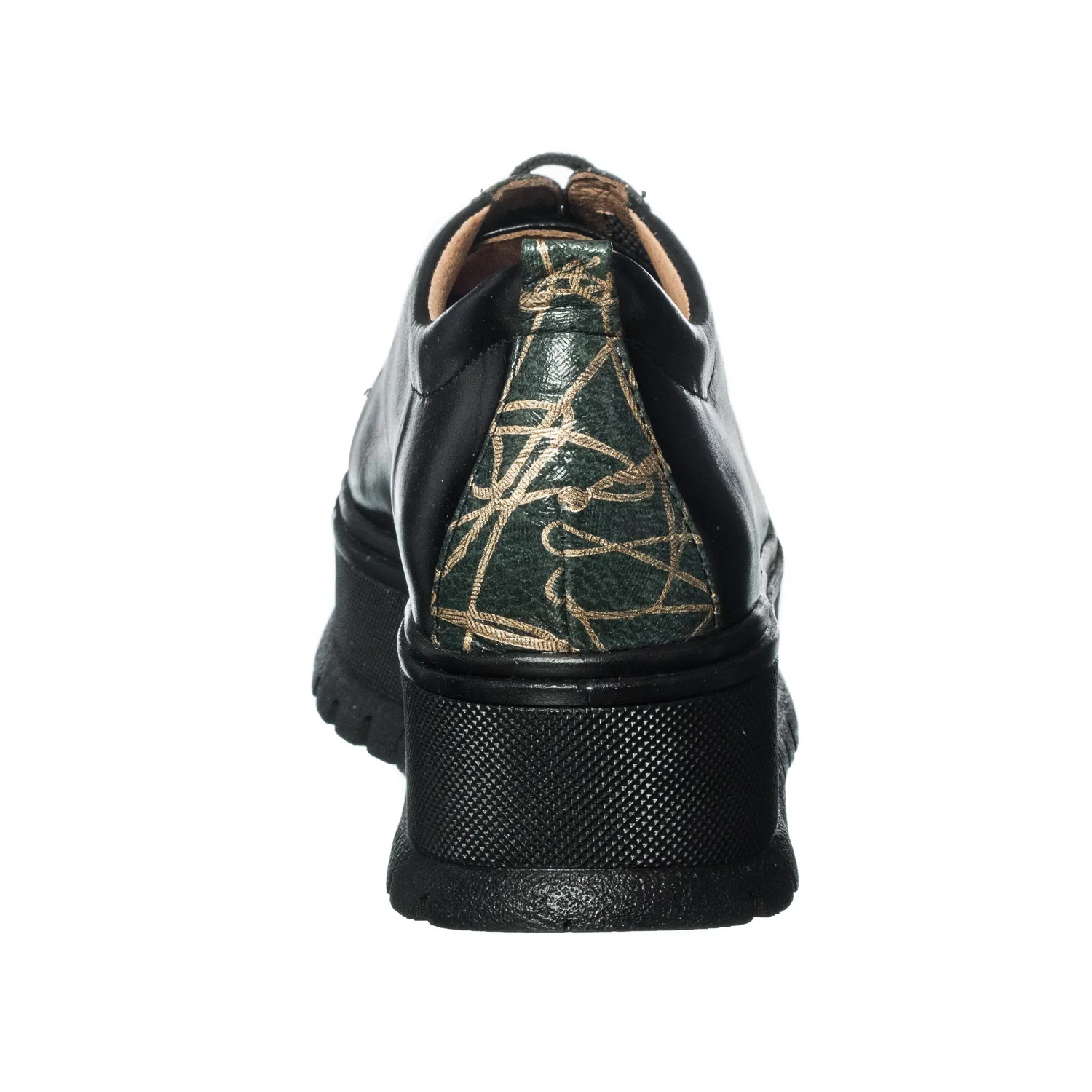 Catinca Shoes X3 pantofi dama negru fir auriu piele naturala
