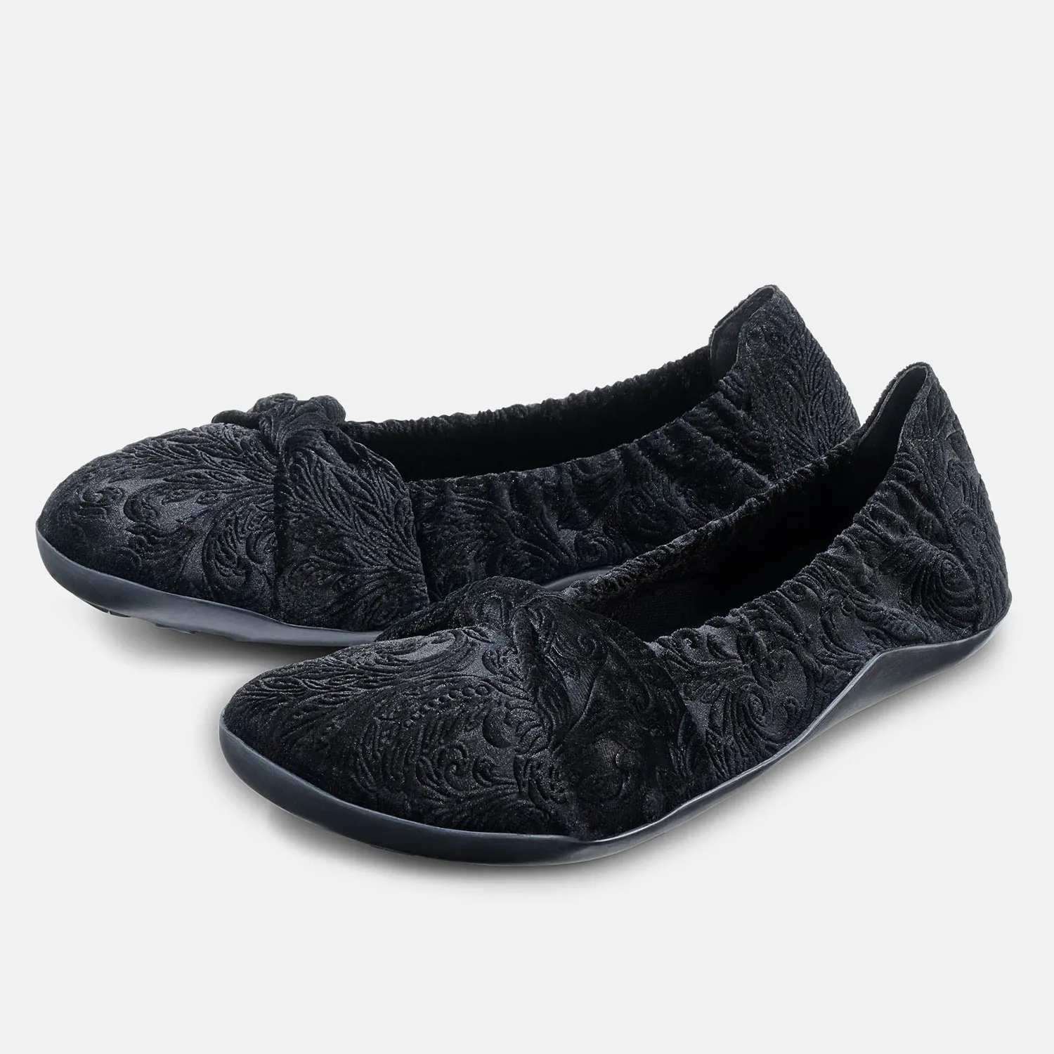 BÄR Elly Textil balerini negri barefoot vegani