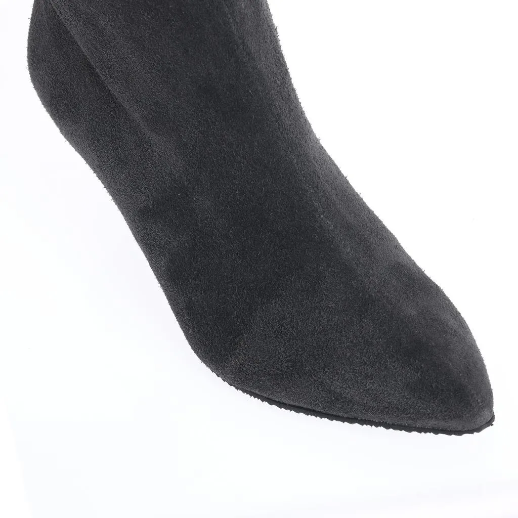 Ana Urbana Shoes Selena botine gri inchis piele