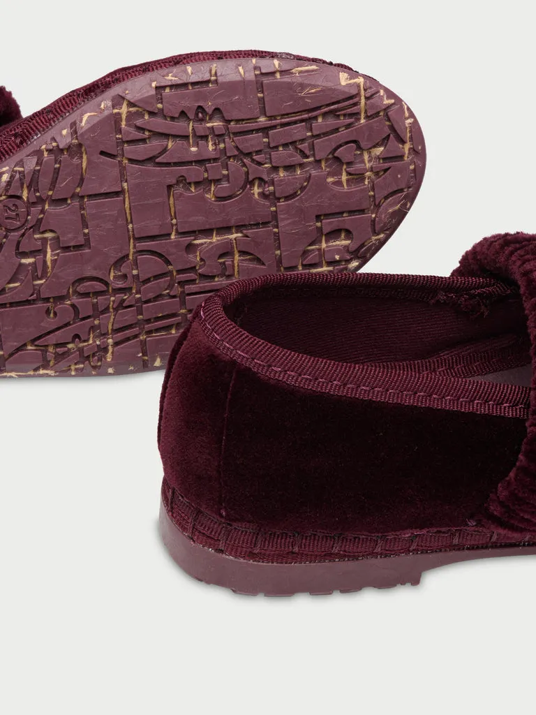 Flagelus Mafalda Wine pantofi copii bordo