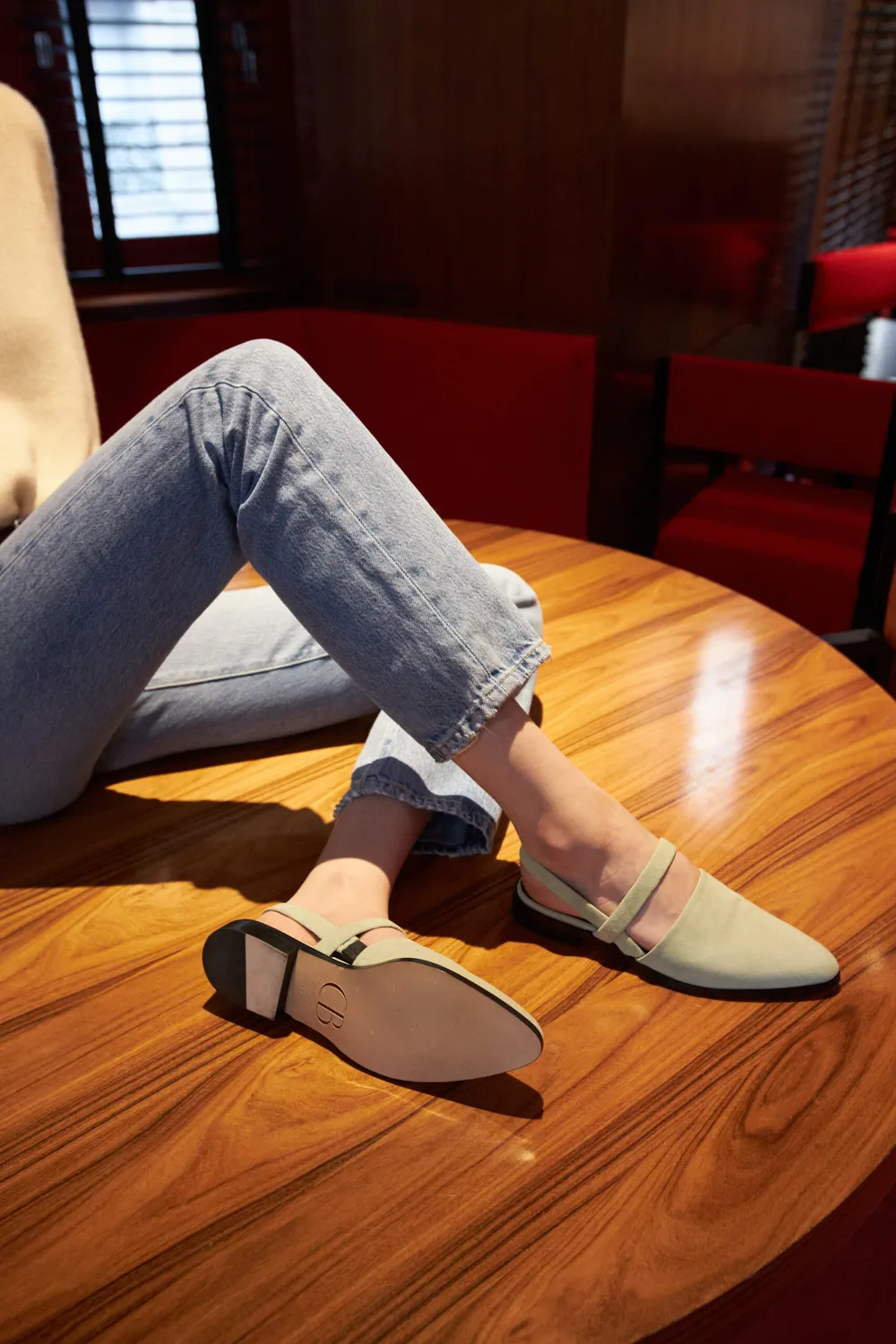 Cecilia Bringheli Vega slingback mint piele
