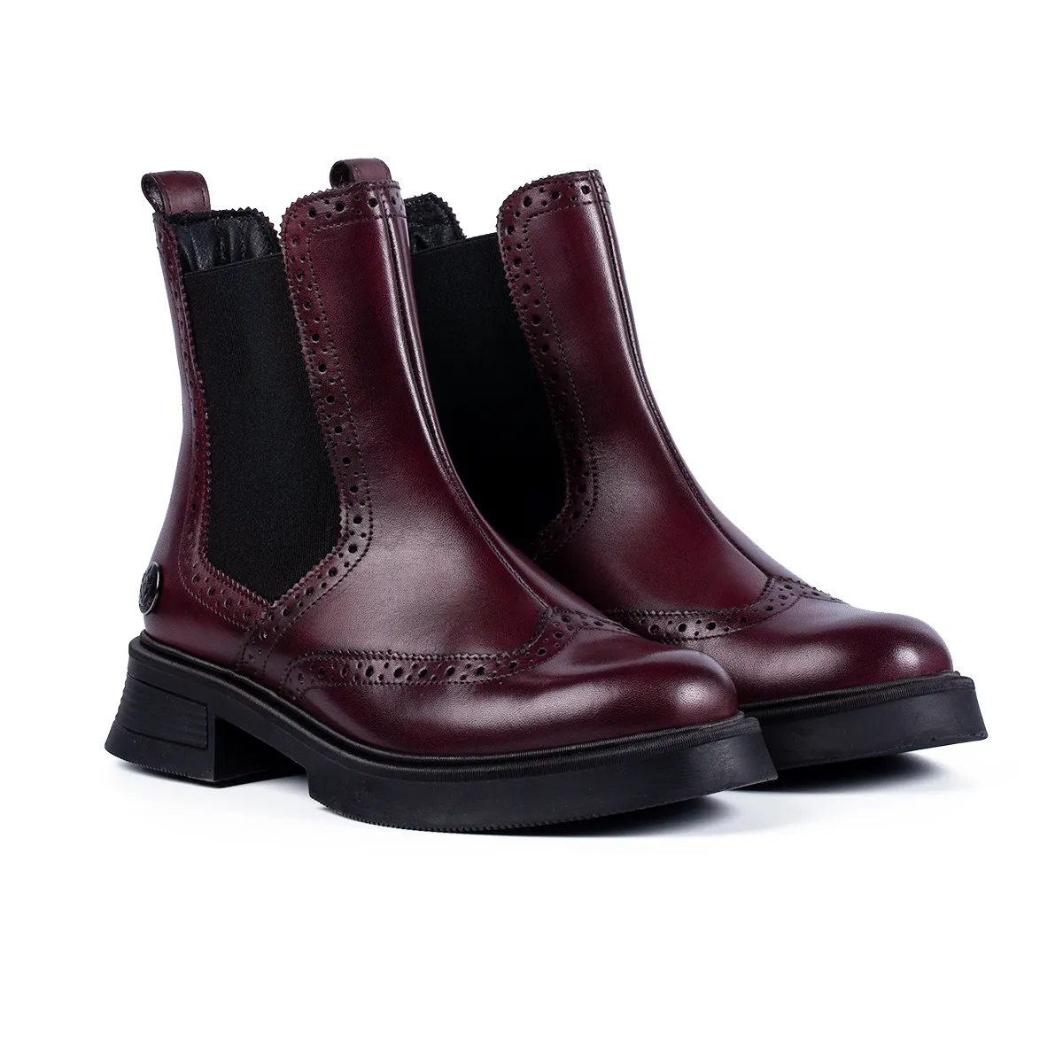 Lucas Shoes 400 ghete dama bordo piele naturala