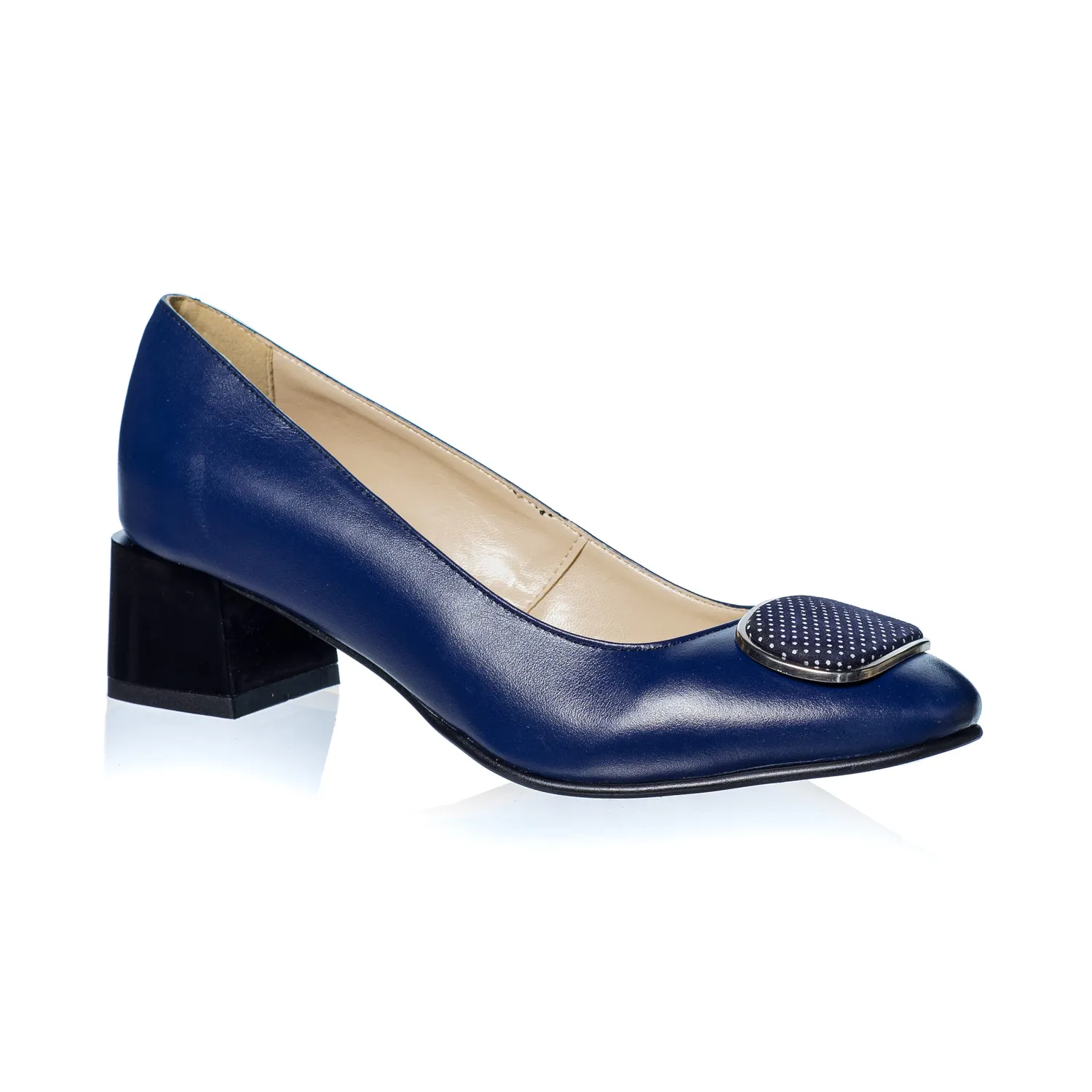 Catinca Shoes A21 BPA pantofi bleu buline piele