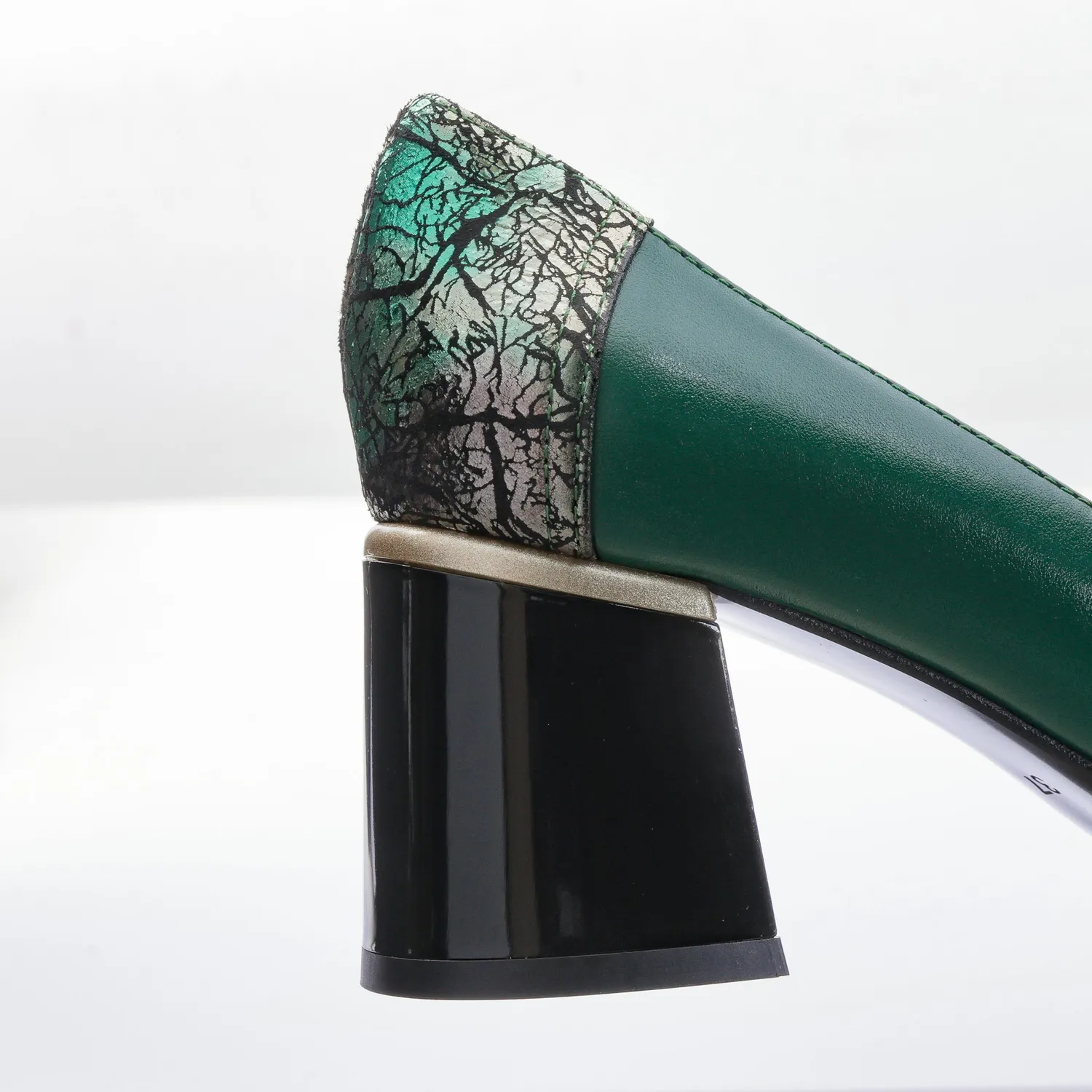 Catinca Shoes A64 VBVS pantofi verde piele