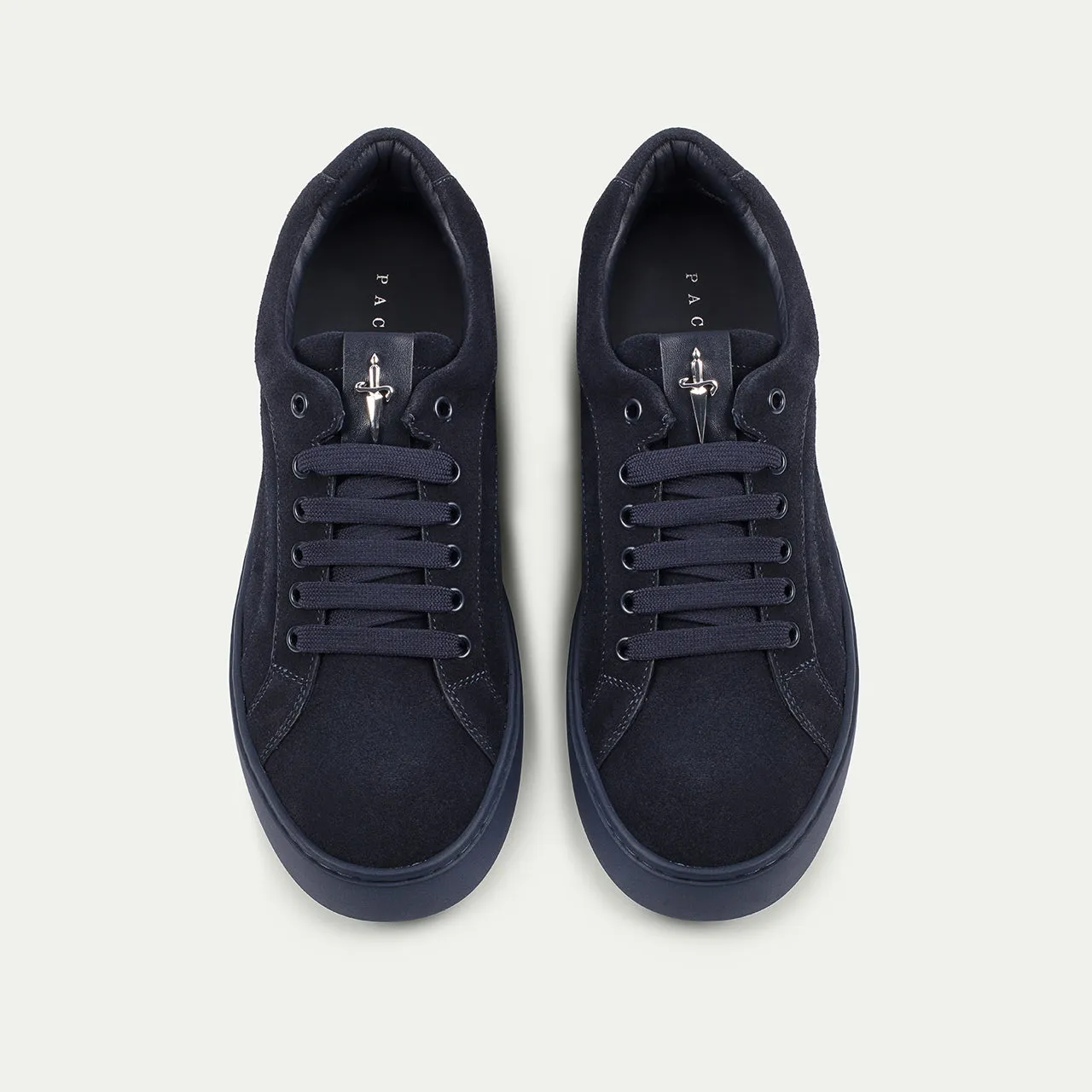 Cesare Paciotti Linea Derby pantofi bleumarin piele intoarsa