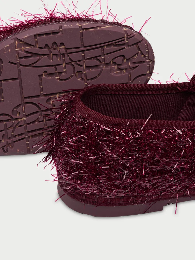 Flagelus Claire Frisson Burgundy pantofi Mary Jane