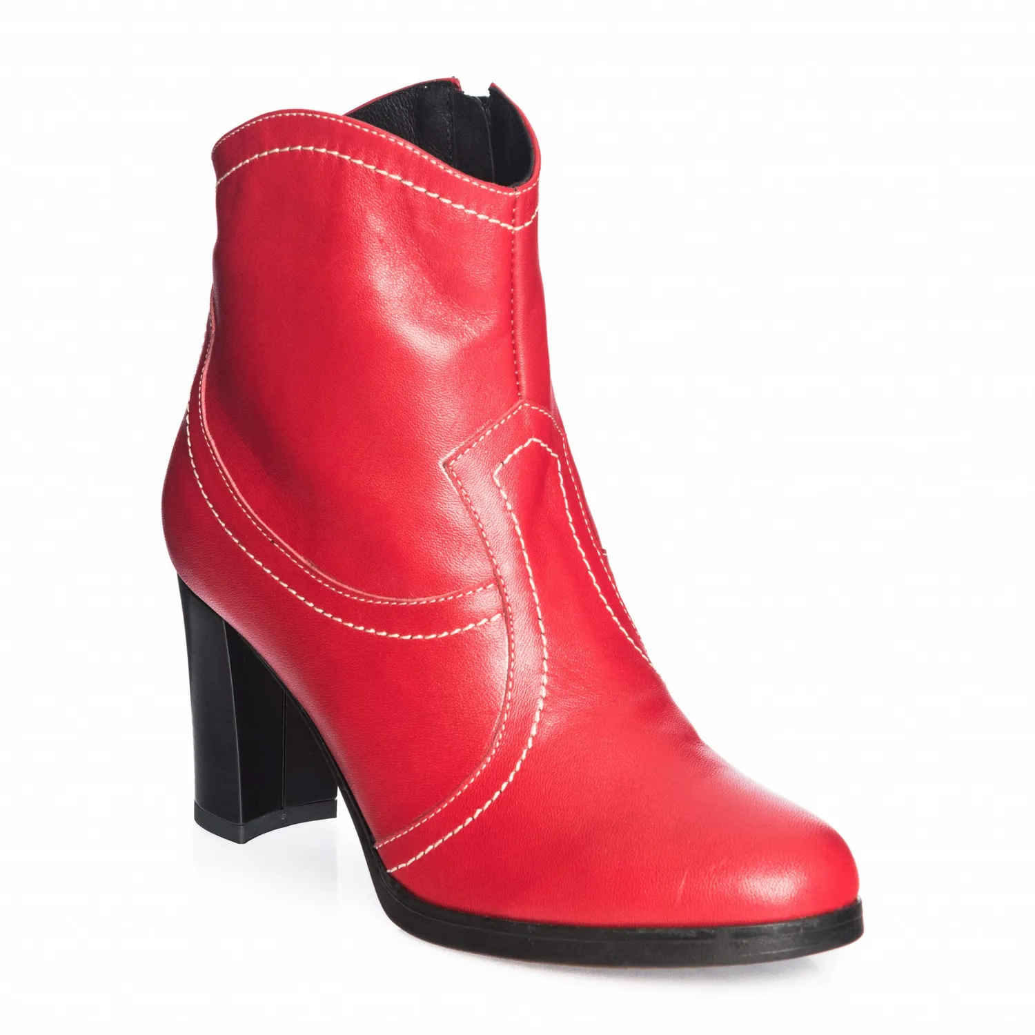 Catinca Shoes GX27 ghete damă piele naturală roșu box