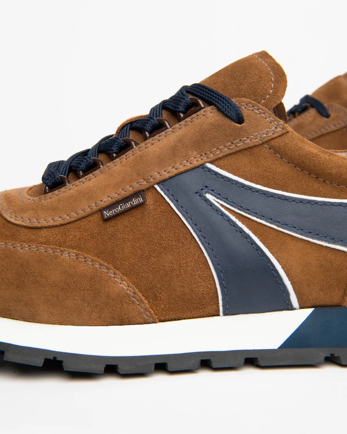NeroGiardini sneakers barbati piele intoarsa talpa 25 mm