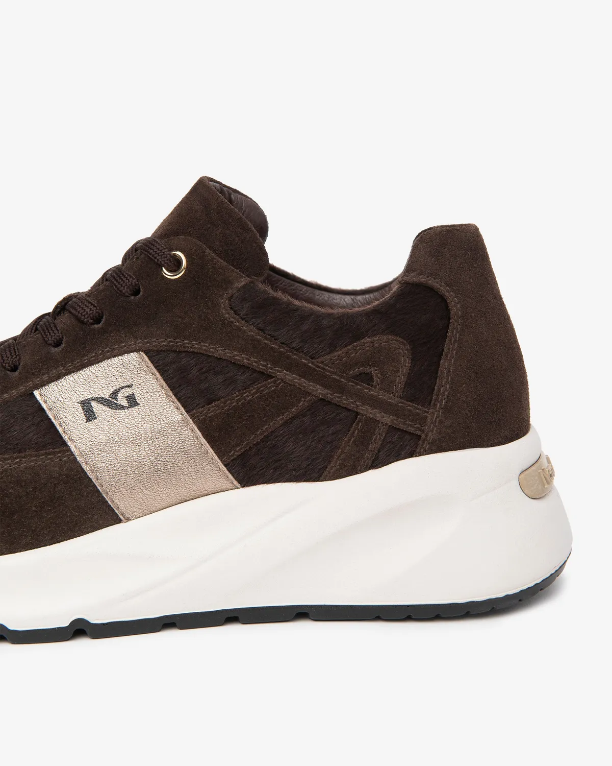 NeroGiardini sneakers dama piele intoarsa cu siret