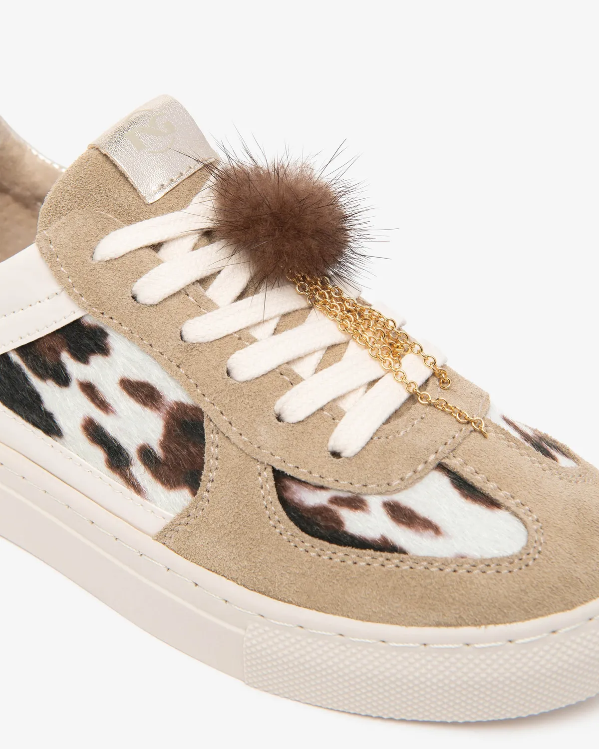 NeroGiardini sneakers fete velur cu pompon