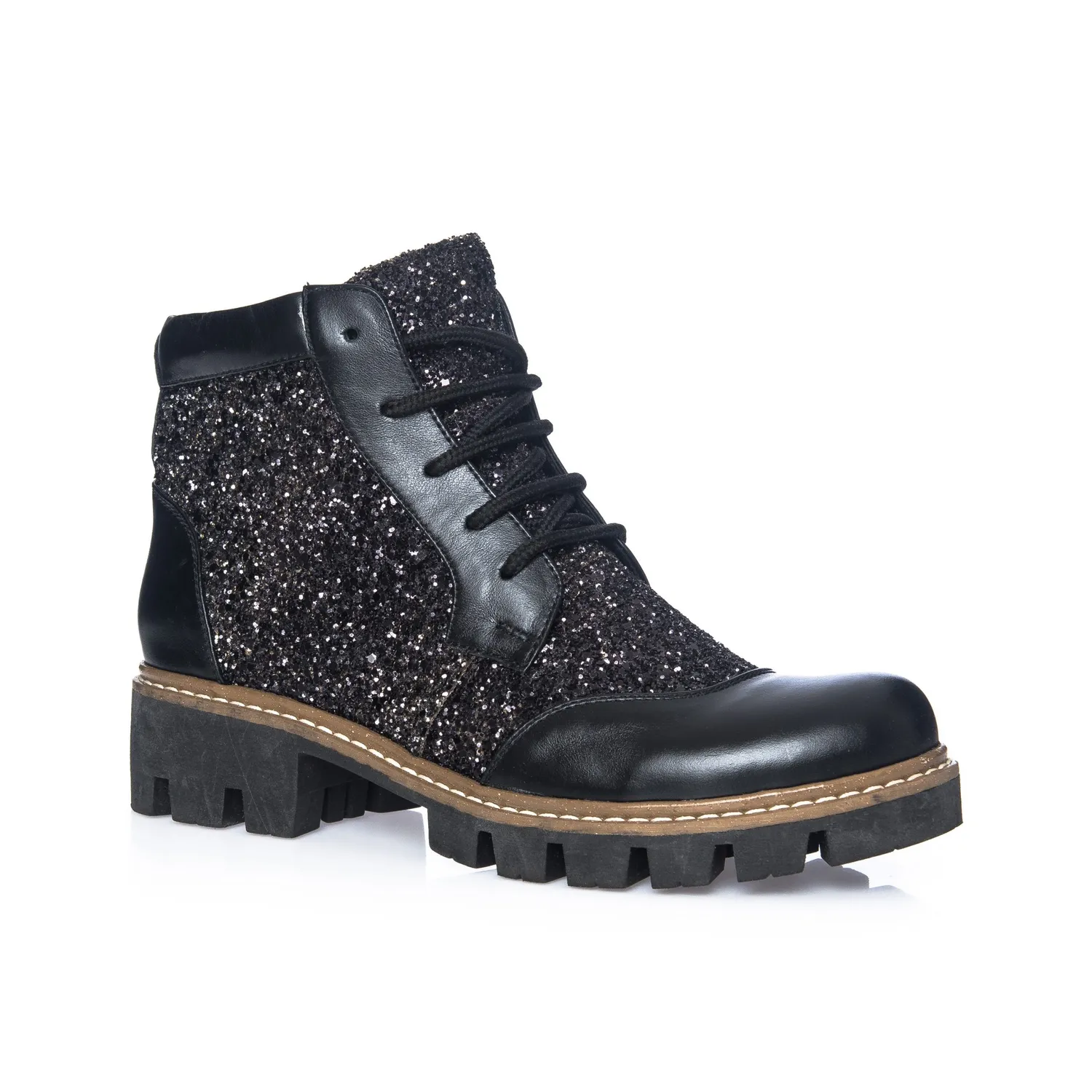 Catinca Shoes G28 NBGN bocanci dama negri glitter