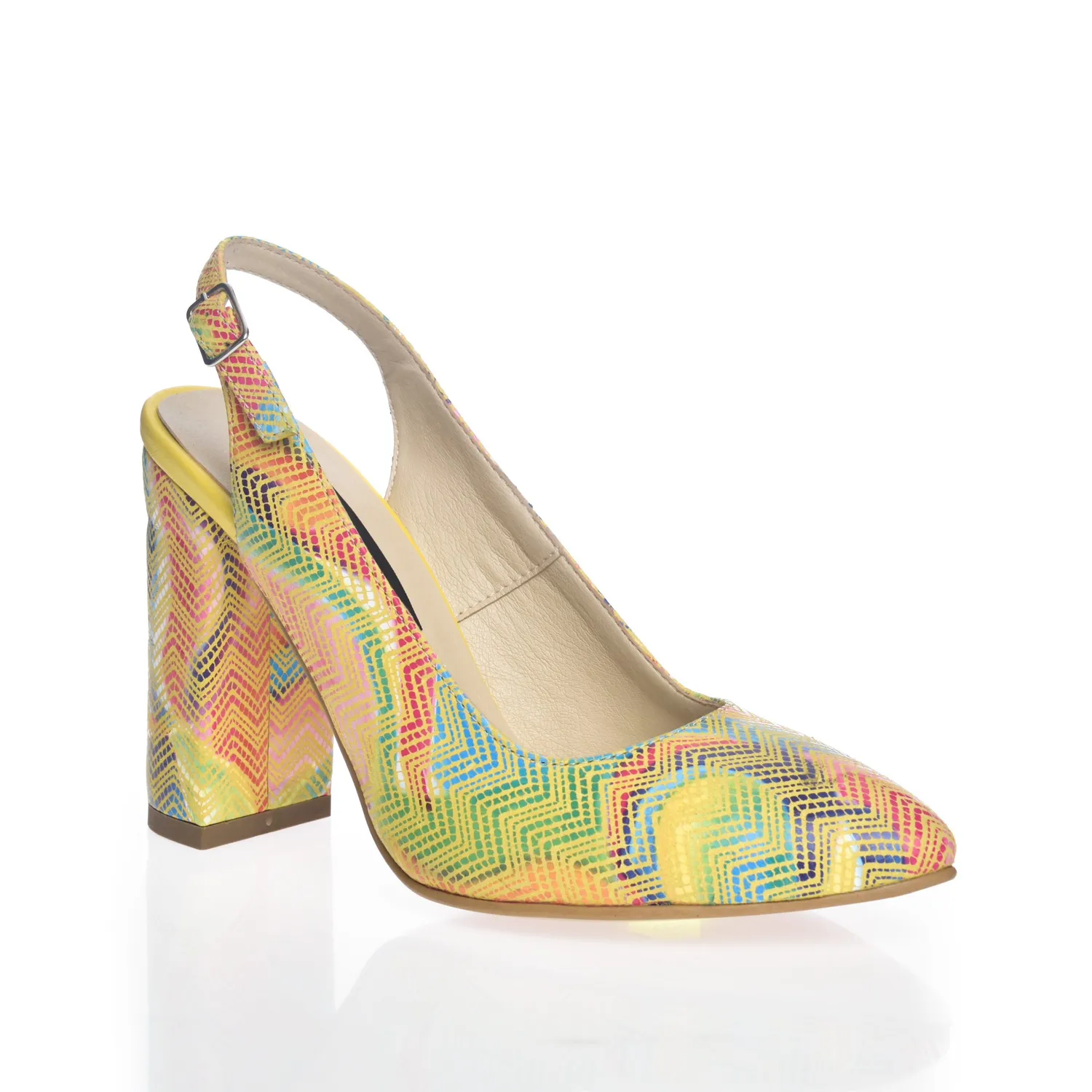 Catinca Shoes 269 GMZ sandale piele galbene toc