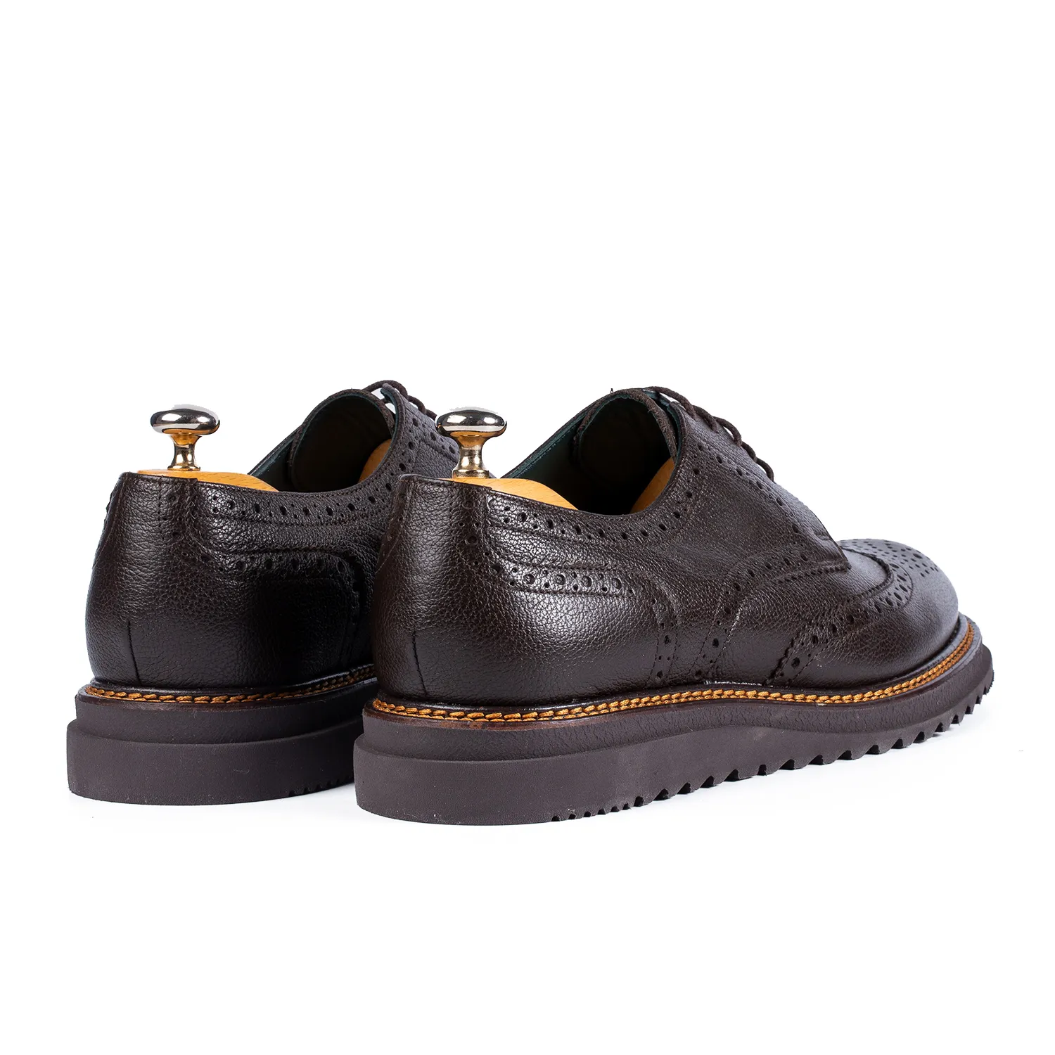 Lucas Shoes Casual 555 pantofi maro bizon piele pictata