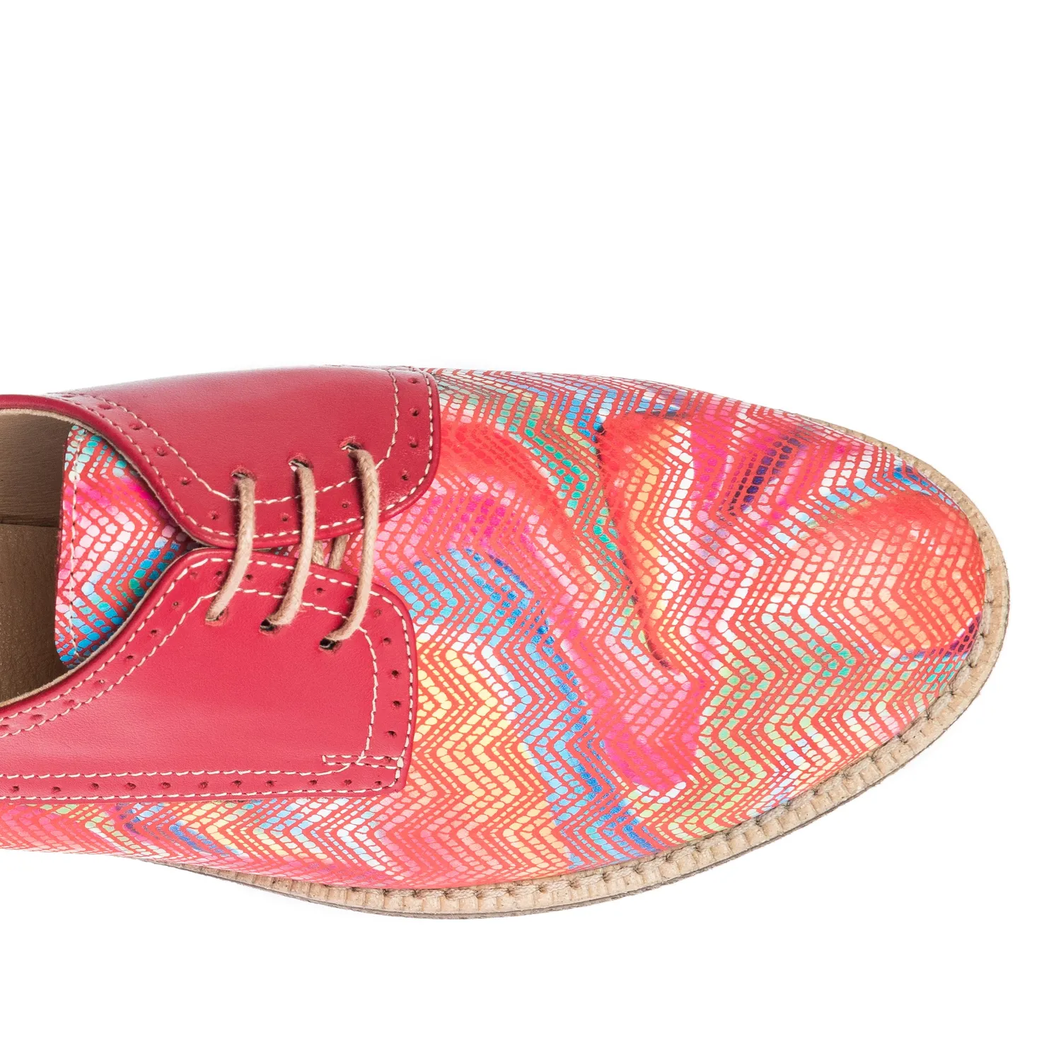 Catinca Shoes G10 RM pantofi dama rosu multicolor piele