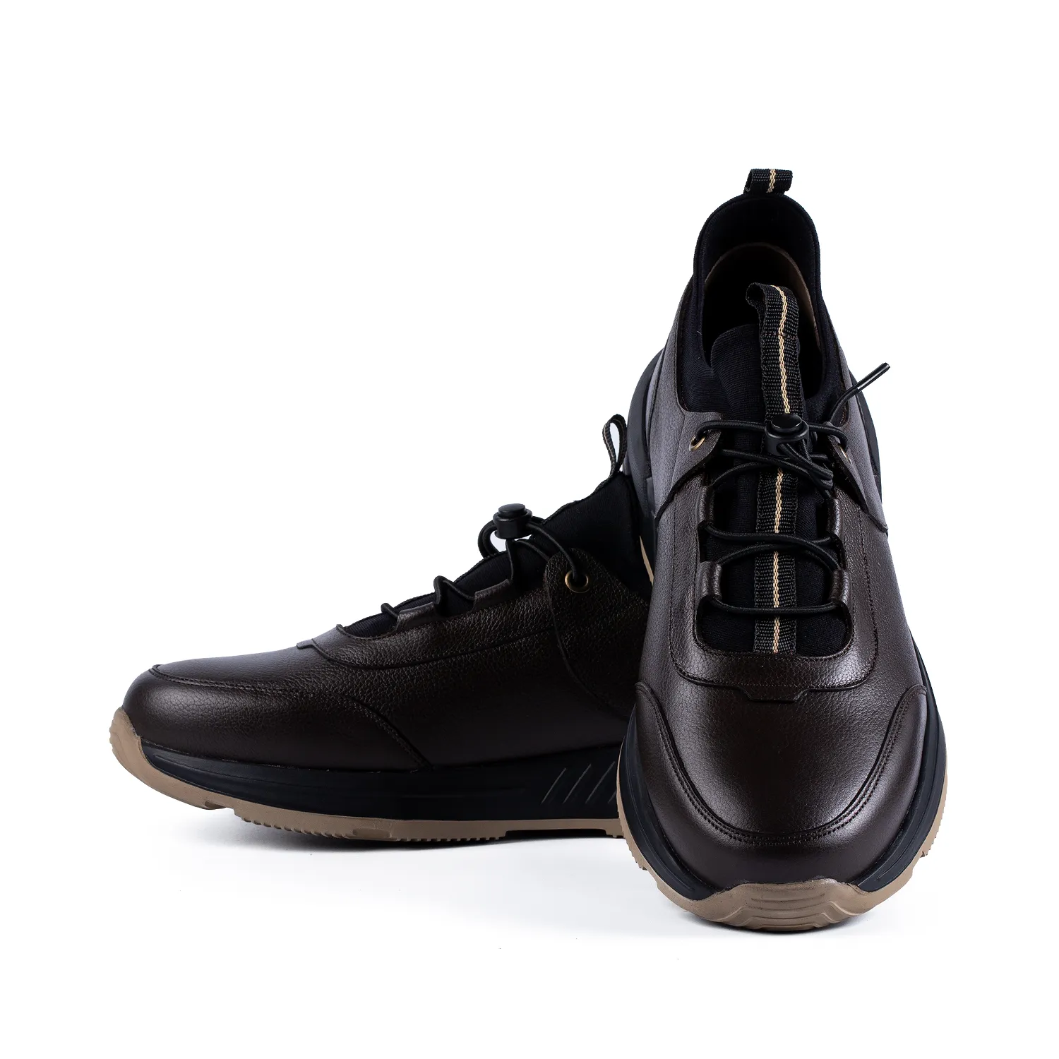 Lucas Shoes Sneaker 520 maro bizon piele