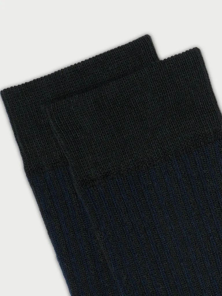 Flagelus Hasburg Heir Navy sosete negre dungi