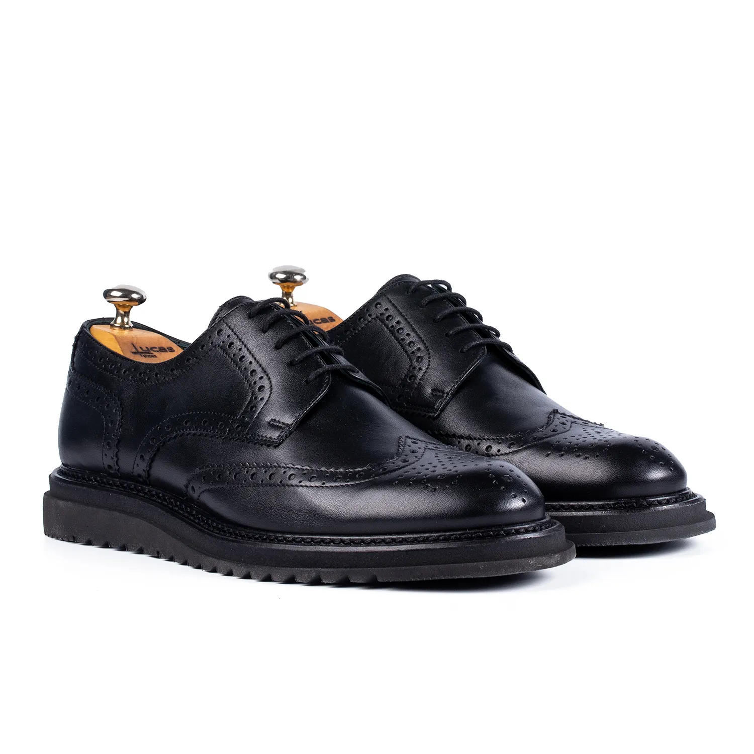 Lucas Shoes 555 Box Black pantofi casual negri piele