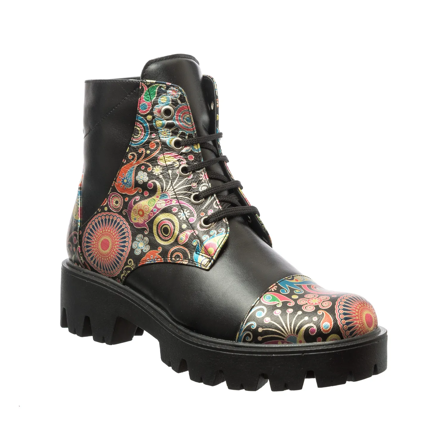 Catinca Shoes BC20 NBP bocanci dama piele naturala negru paun