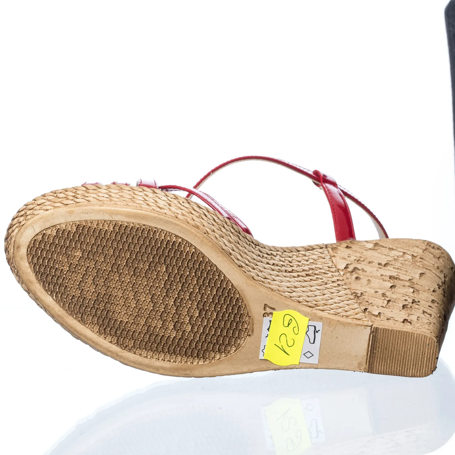 Catinca Shoes G21 RL sandale dama rosu lac piele naturala