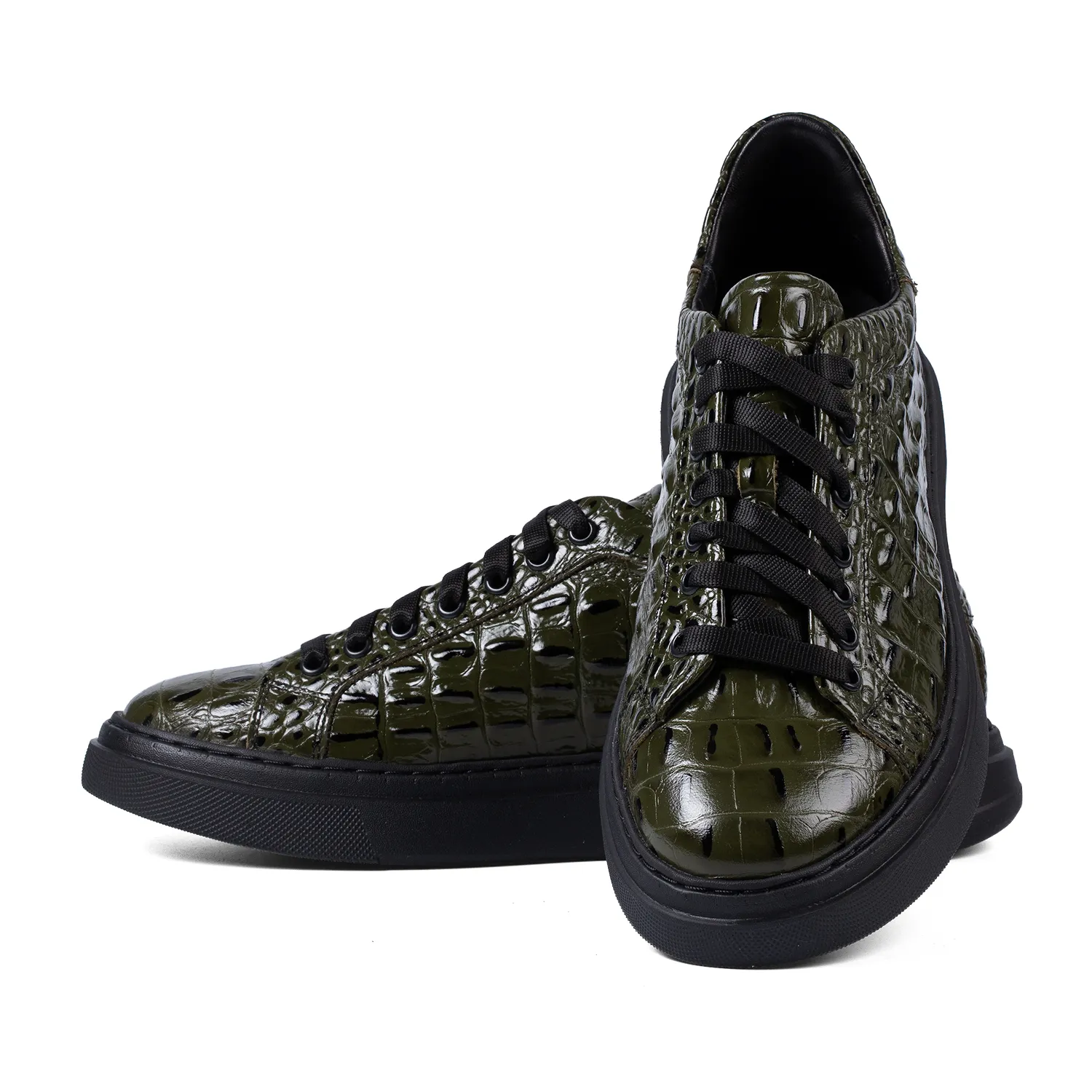 Lucas Shoes Sneaker 510 Chile sneakers verde croco piele