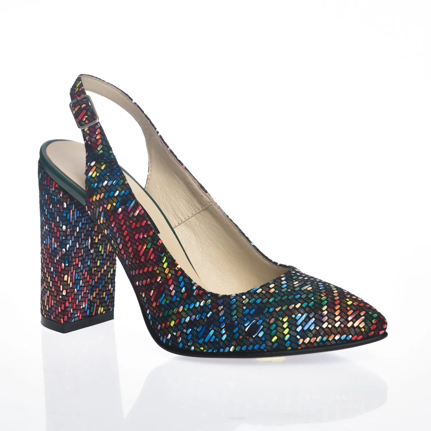 Catinca Shoes 269 MZ sandale dama piele toc multicolor