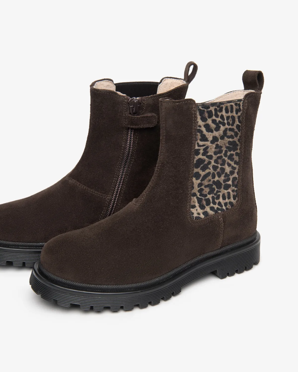 NeroGiardini ghetute fete piele intoarsa animal print