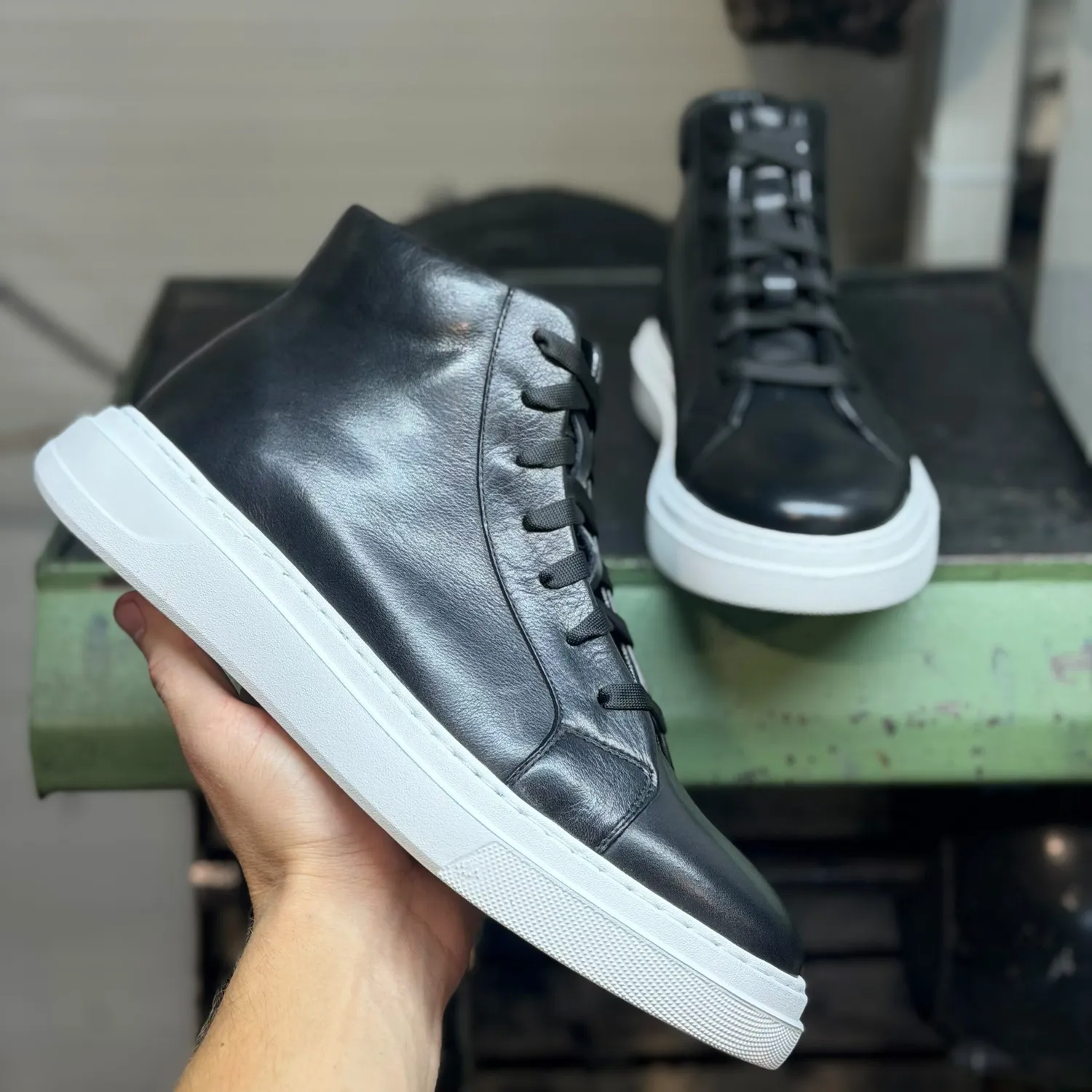 Lucas Shoes 855 A ghete negre piele iarna