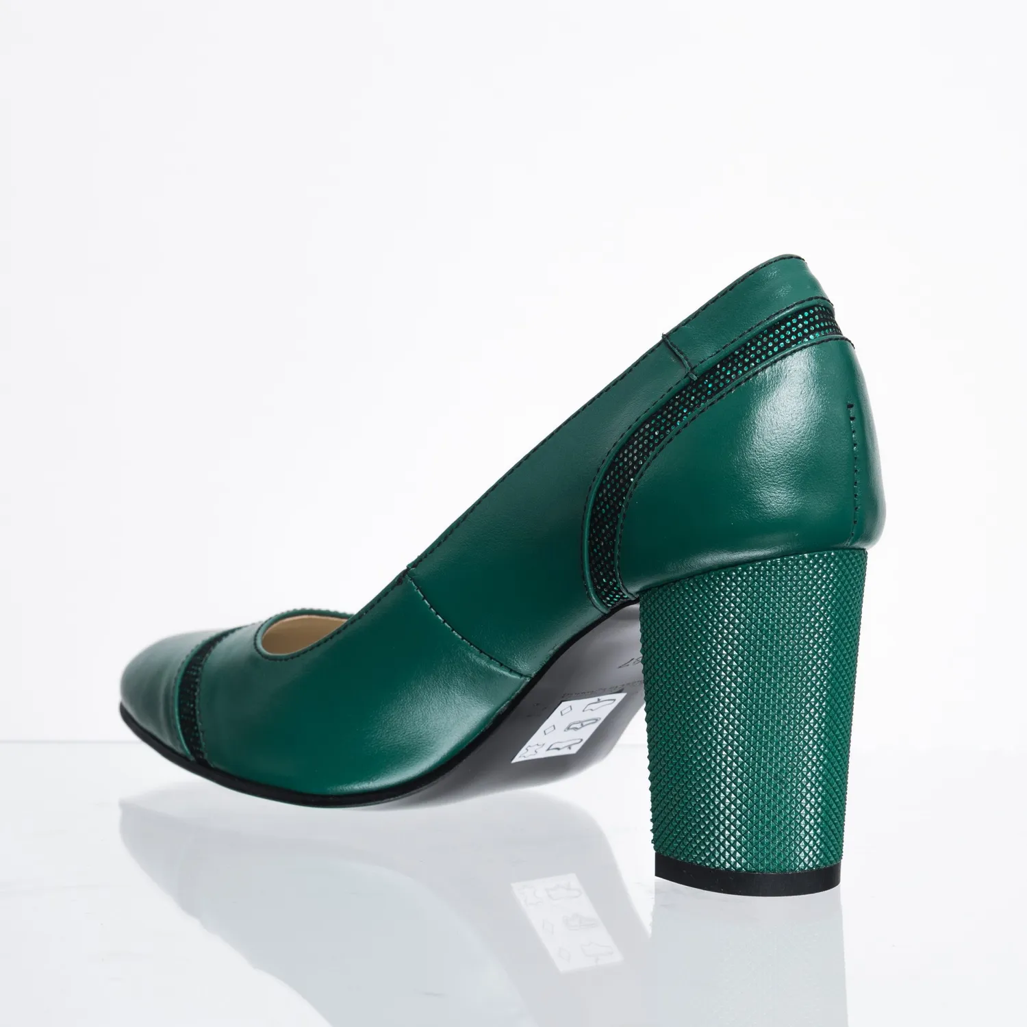 Catinca Shoes 2693 VSC pantofi dama piele verde sclipici