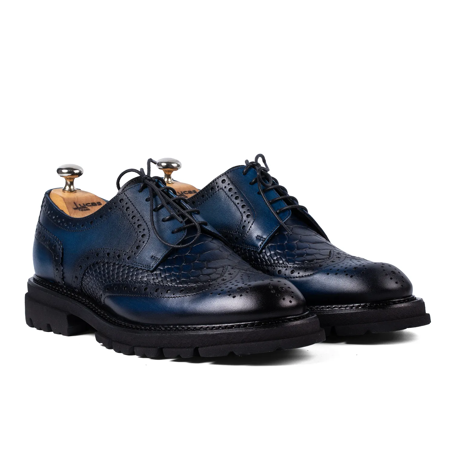 Lucas Shoes Elegant 534 pantofi barbati azzuro talpa TPU