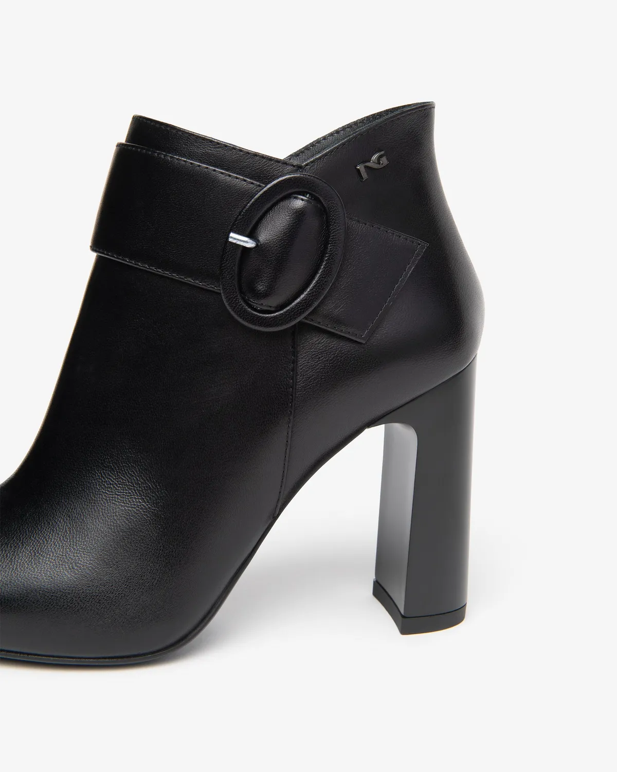 NeroGiardini botine damă piele toc 95mm cu cataramă