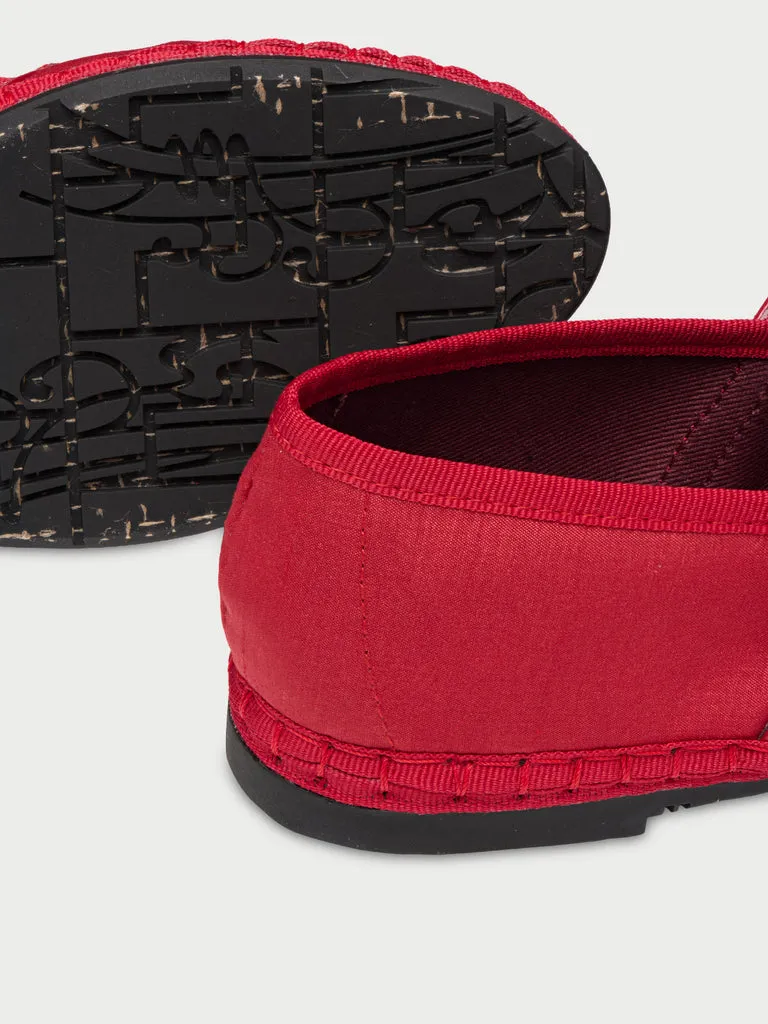 Flagelus Mina Deep Red pantofi mary jane catifea