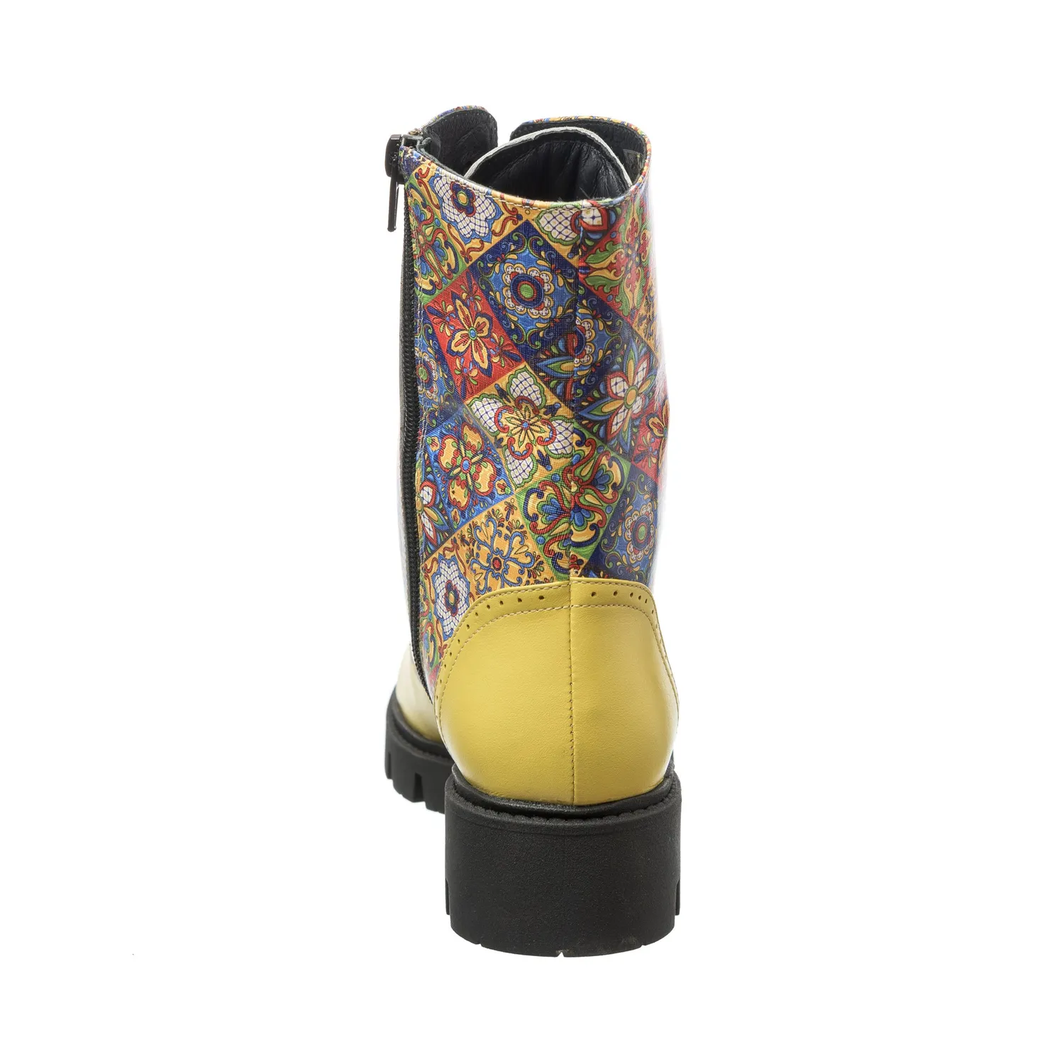 Catinca Shoes BC4 GBM3D bocanci dama piele galben mozaic