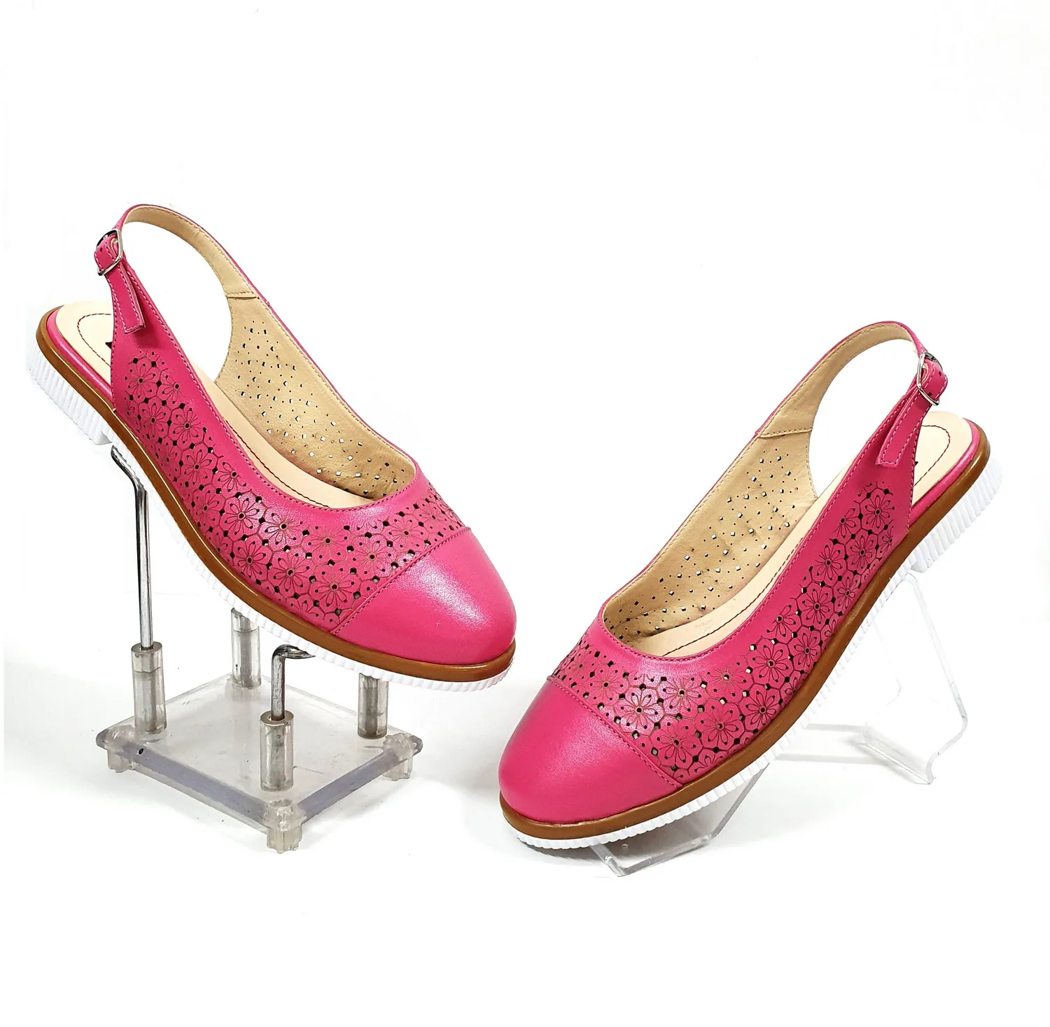 Catinca Shoes T16 R sandale piele roz simple