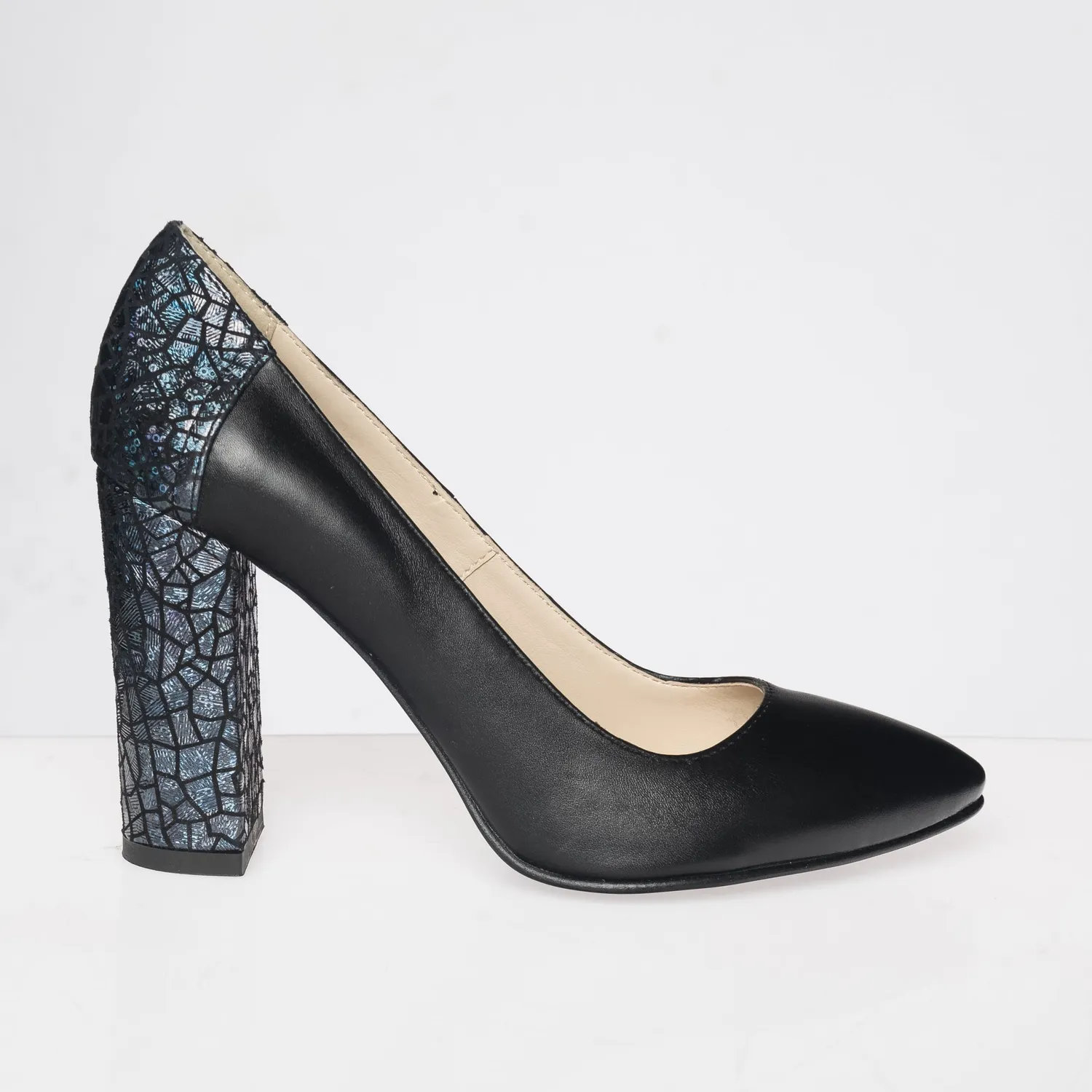 Catinca Shoes 2692 NI pantofi piele negru imprimeu