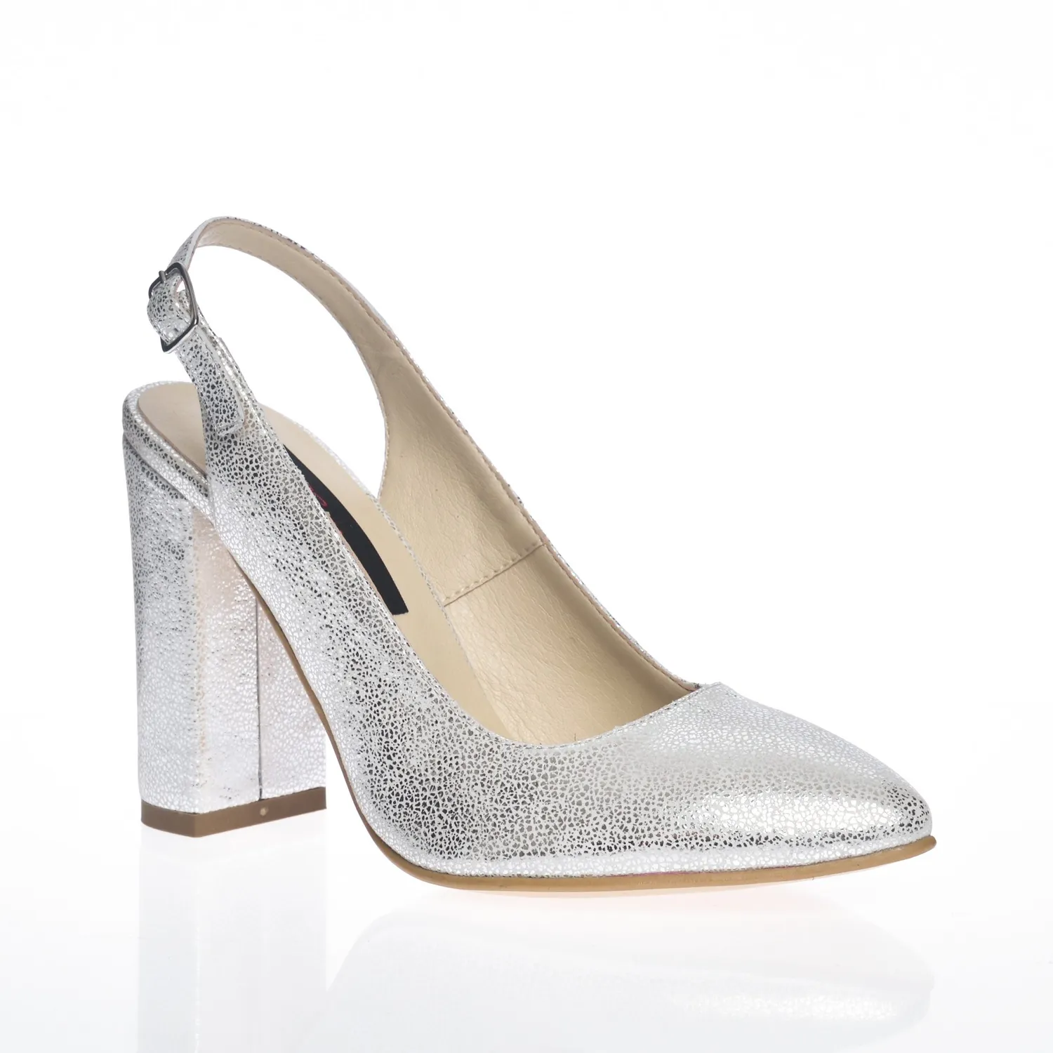 Catinca Shoes 269 PA sandale damă piele pietre argintii