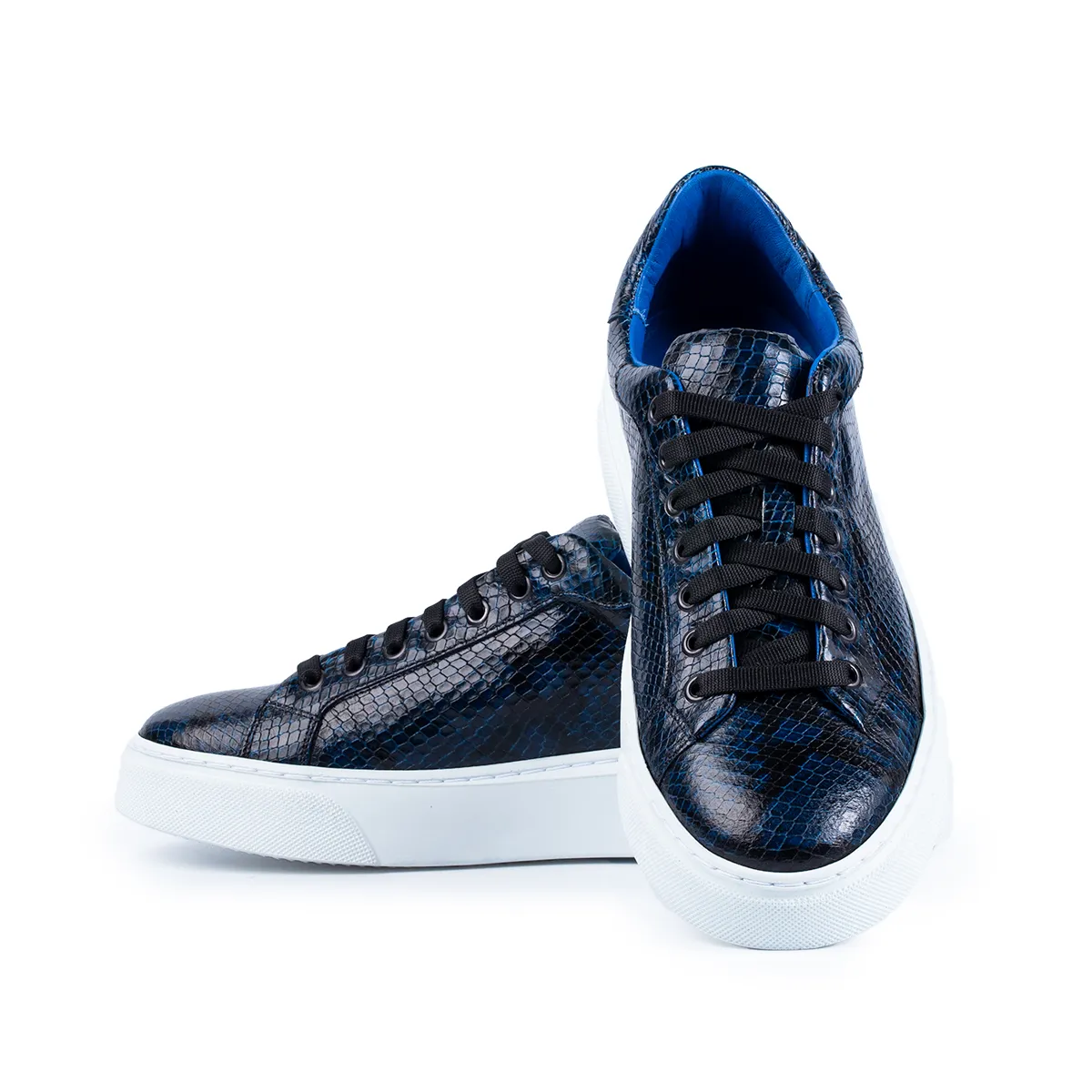 Lucas Shoes 510 Snake Blue sneakers piele