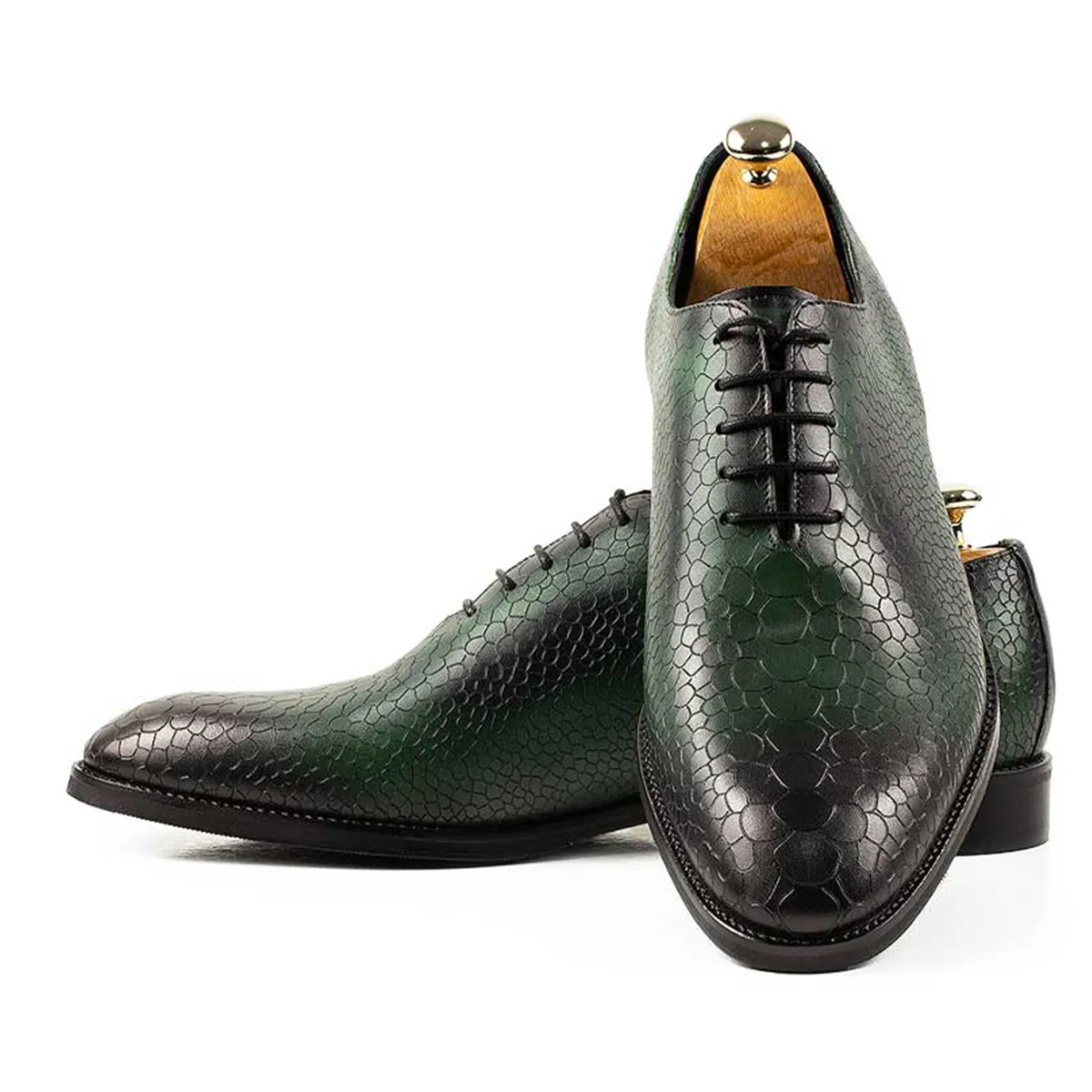 Lucas Shoes Elegant 715 pantofi verde piele