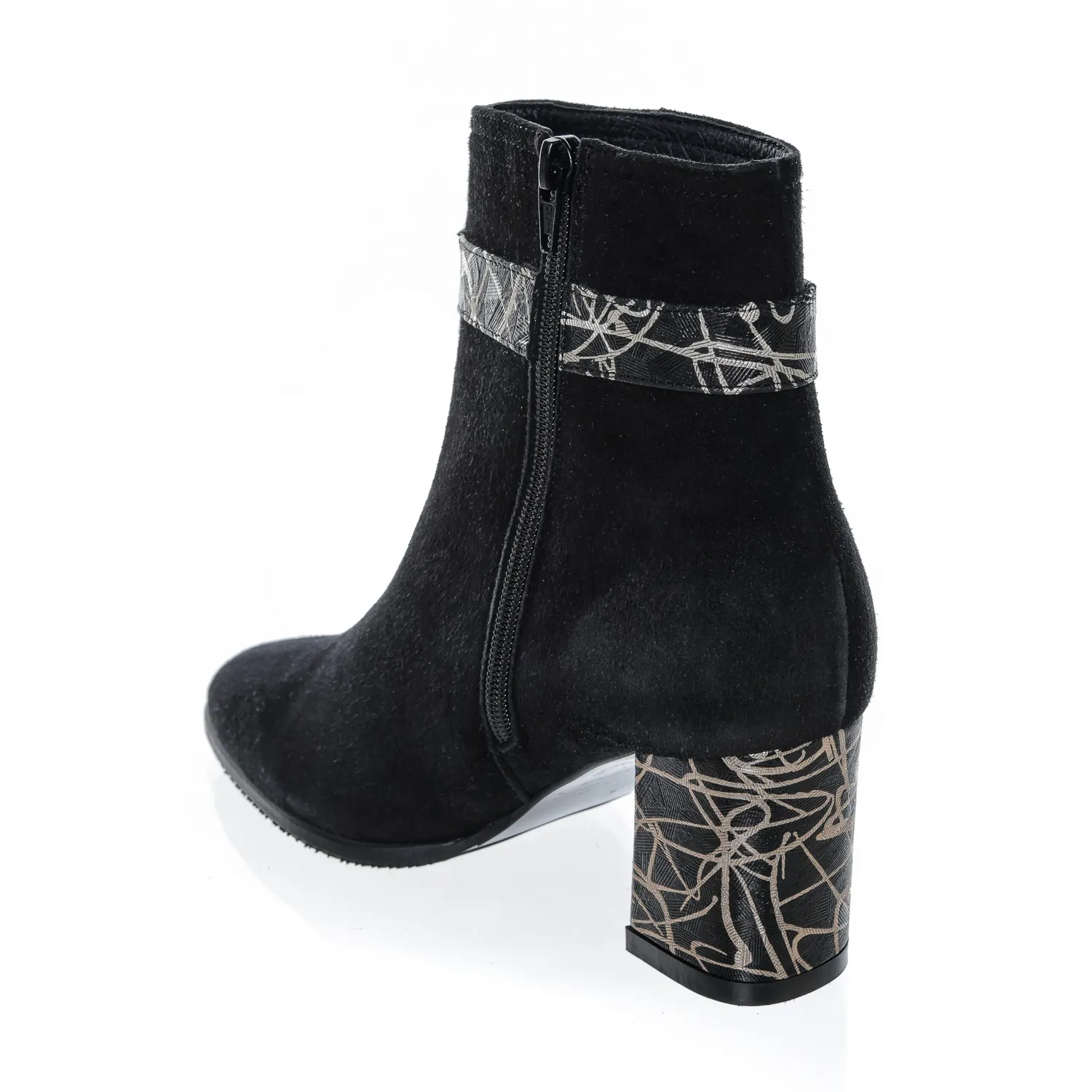 Catinca Shoes GX43 NAF ghete damă piele negru antilopă