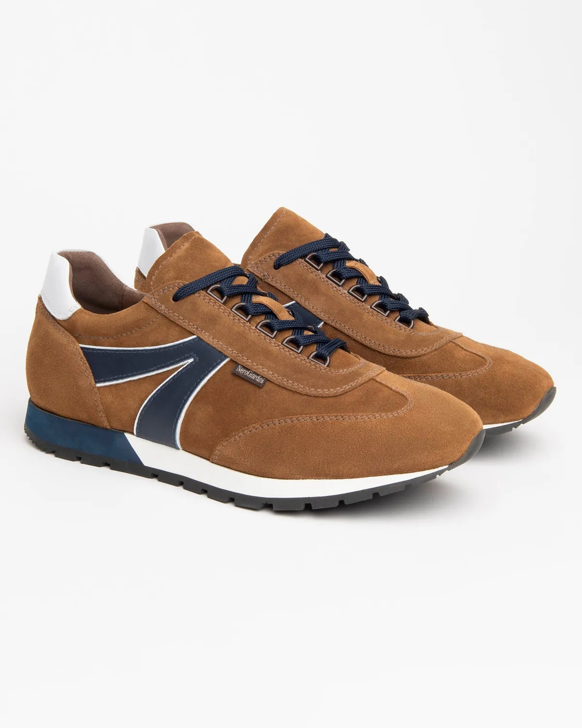 NeroGiardini sneakers barbati piele intoarsa talpa 25 mm