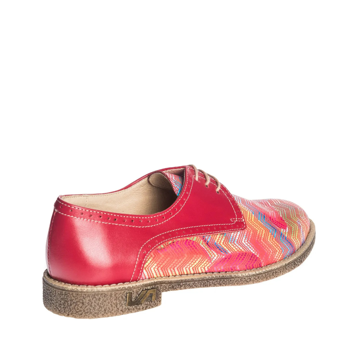 Catinca Shoes G10 RM pantofi dama rosu multicolor piele