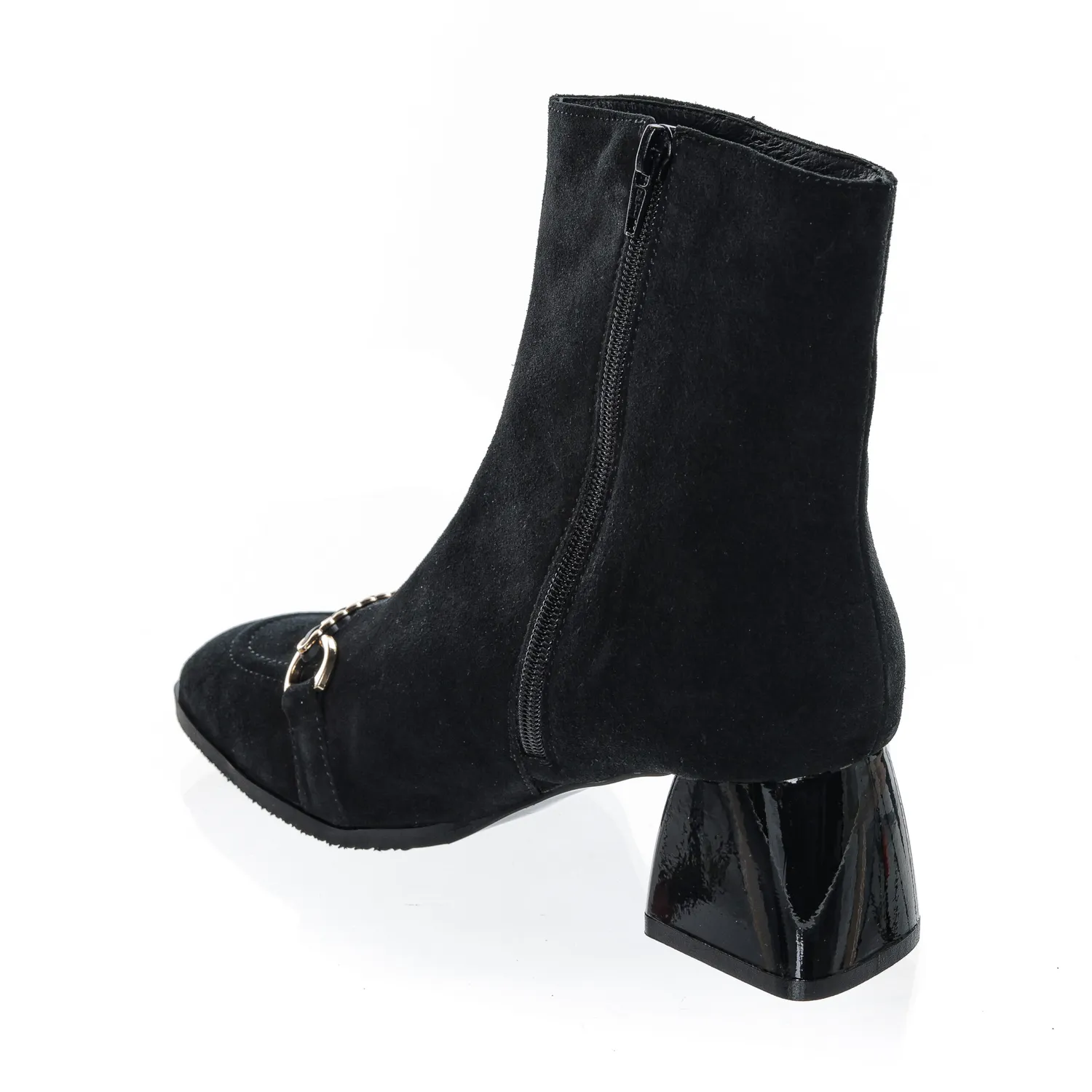 Catinca Shoes GX70 NA ghete dama negru antilopa piele