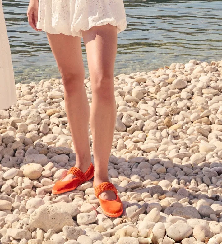 Flagelus Mafalda Lady Mafalda pantofi portocalii catifea