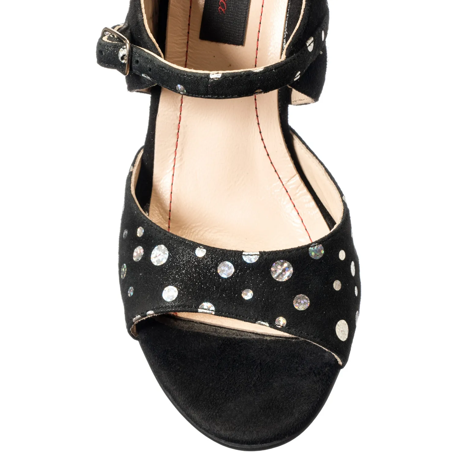 Catinca Shoes S100 NCA sandale dama negru cercuri piele
