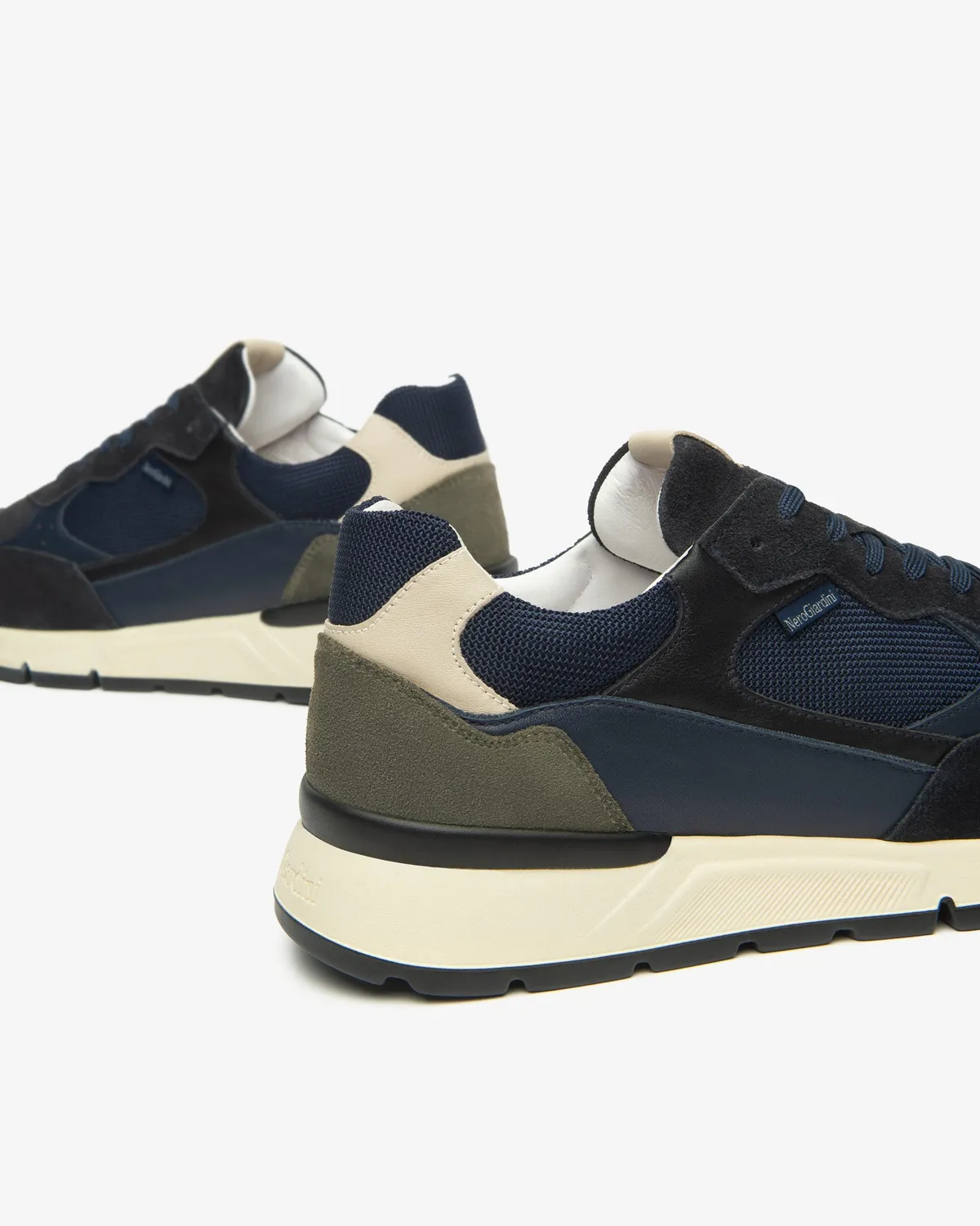 NeroGiardini sneakers barbati piele textil Memory